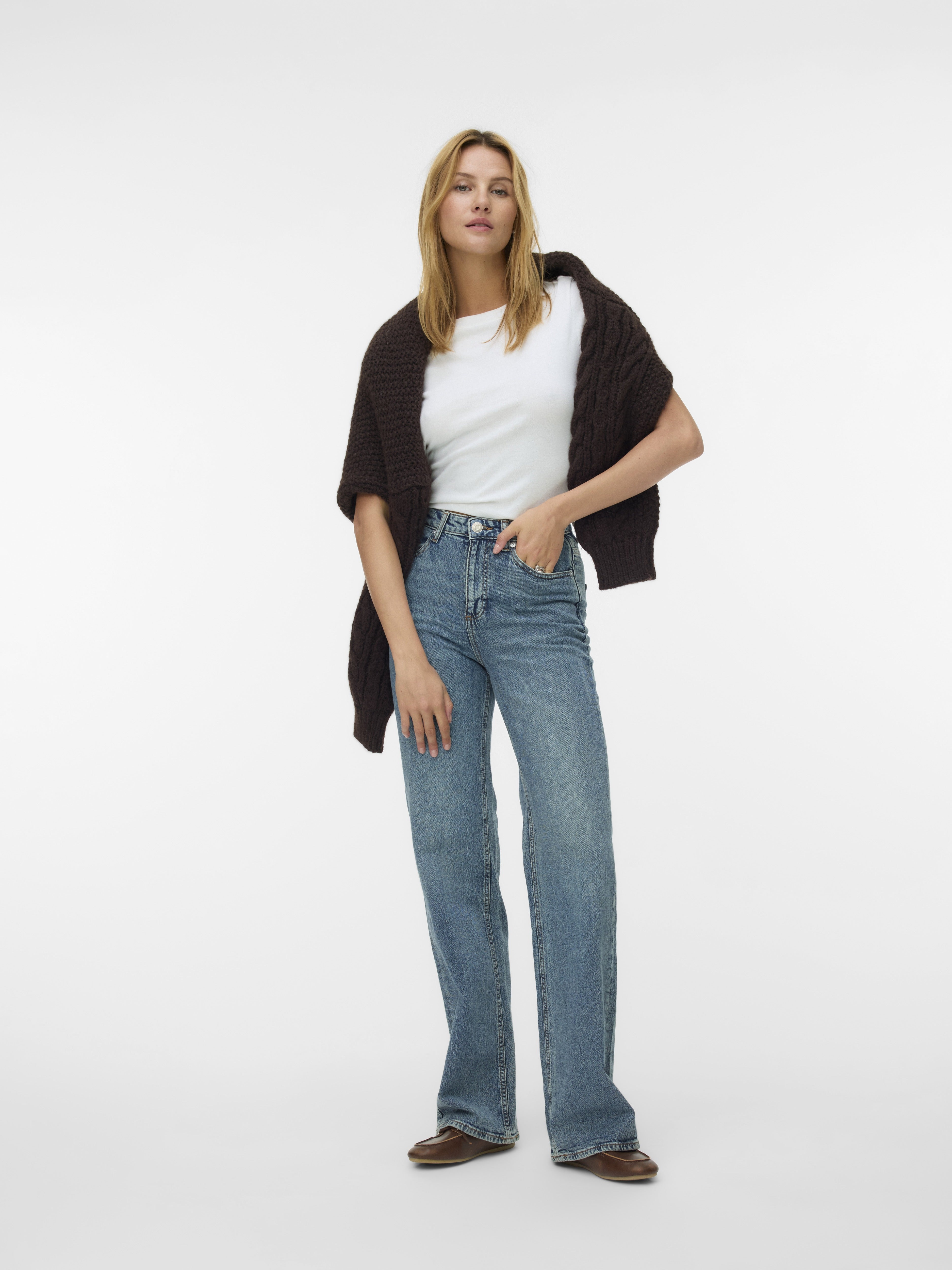Vero Moda Damen Jeans Medium Blue Den
