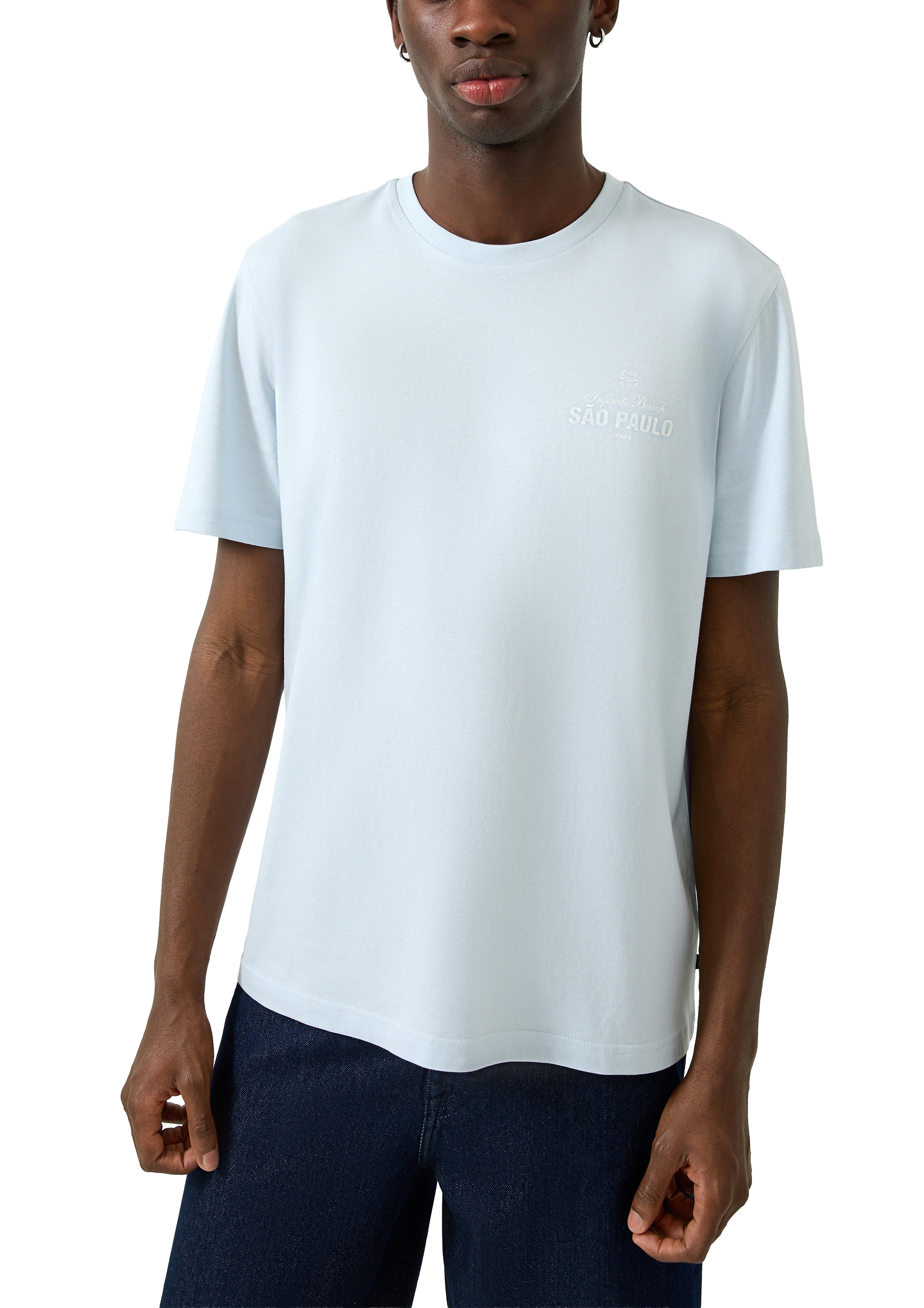 QS by S.Oliver Herren T-Shirts kurz Blue