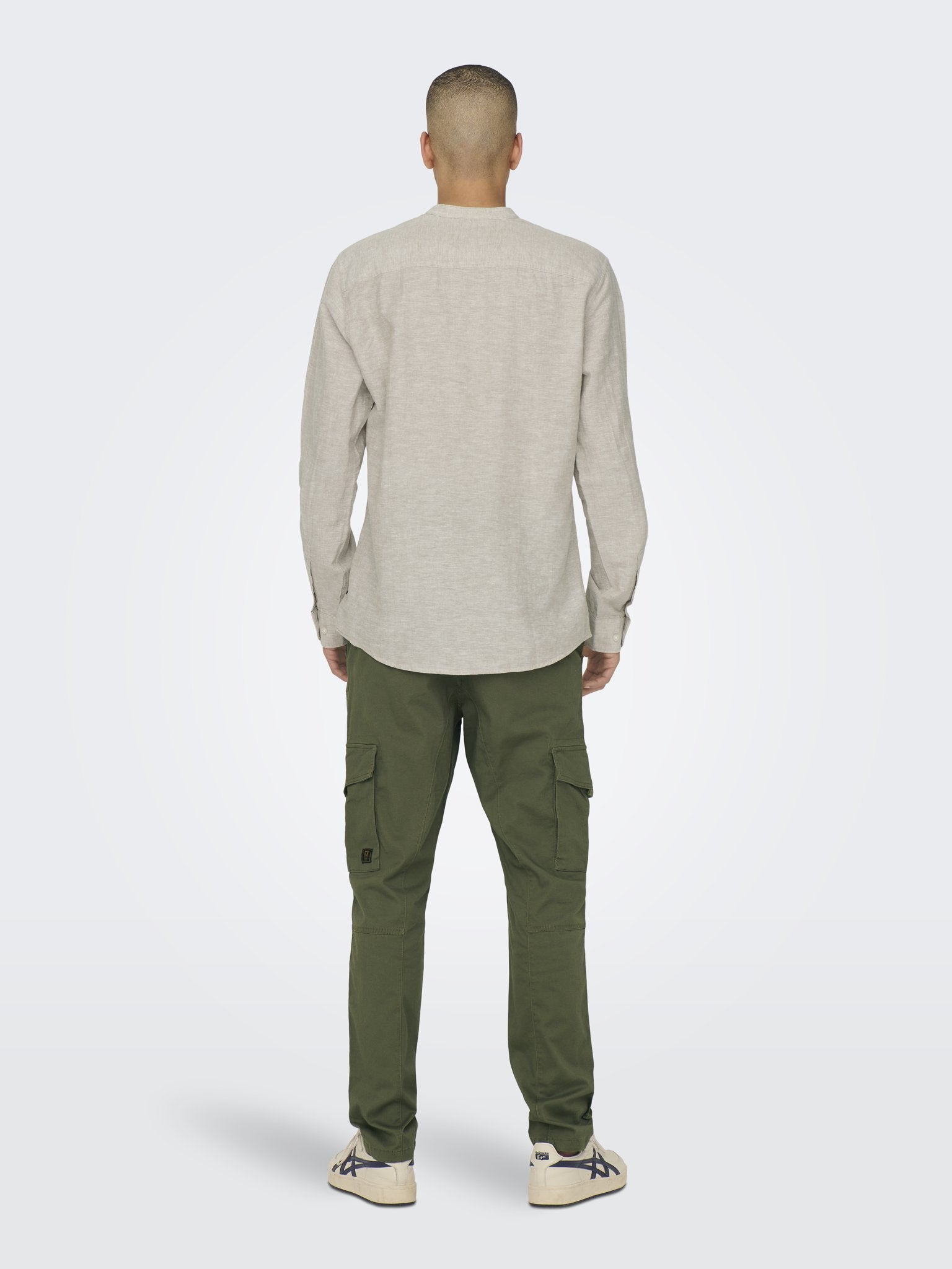 Only & Sons Herren Hemden lang Chinchilla