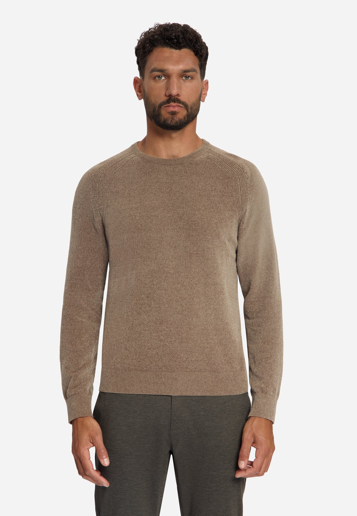 No Excess Herren Pullover Light Brown