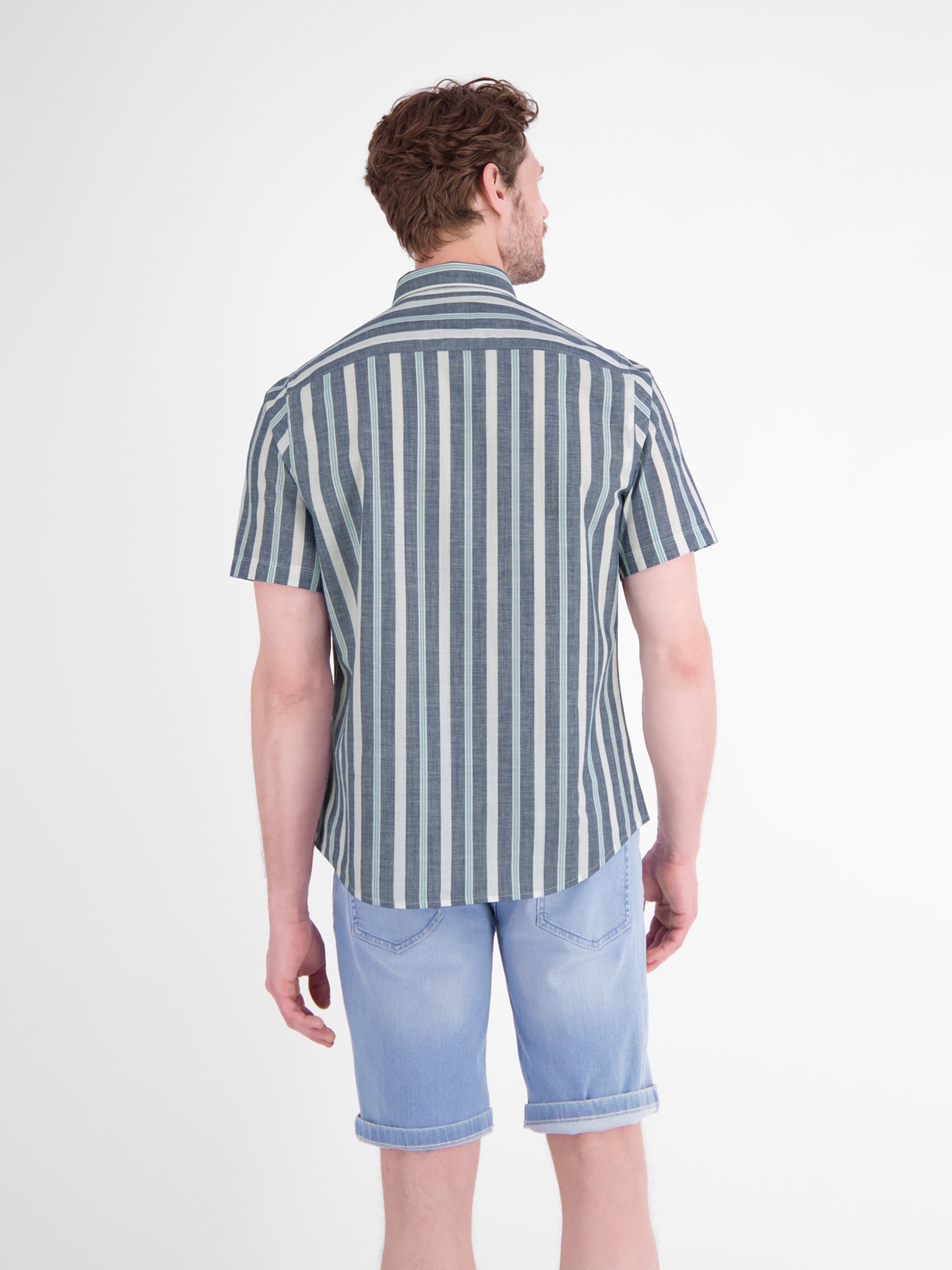 Lerros Herren Hemden kurz True Blue