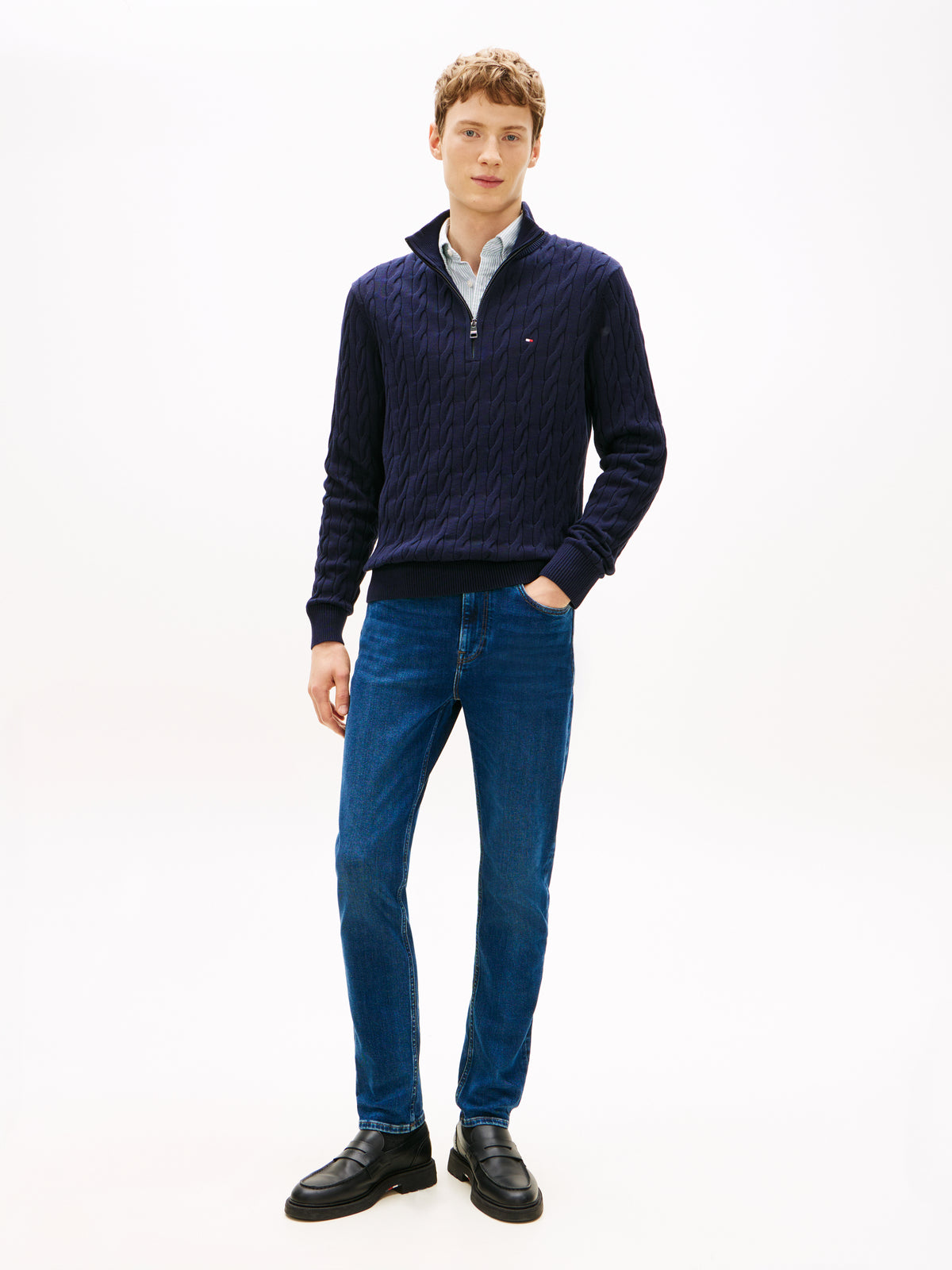 Tommy Hilfiger Herren Pullover Dw Blue
