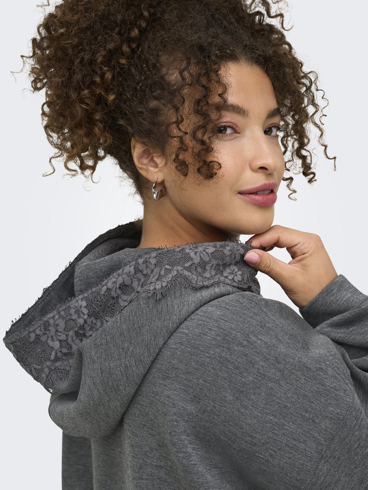 Only Carmakoma Damen Sweatshirts Dark Grey Melan