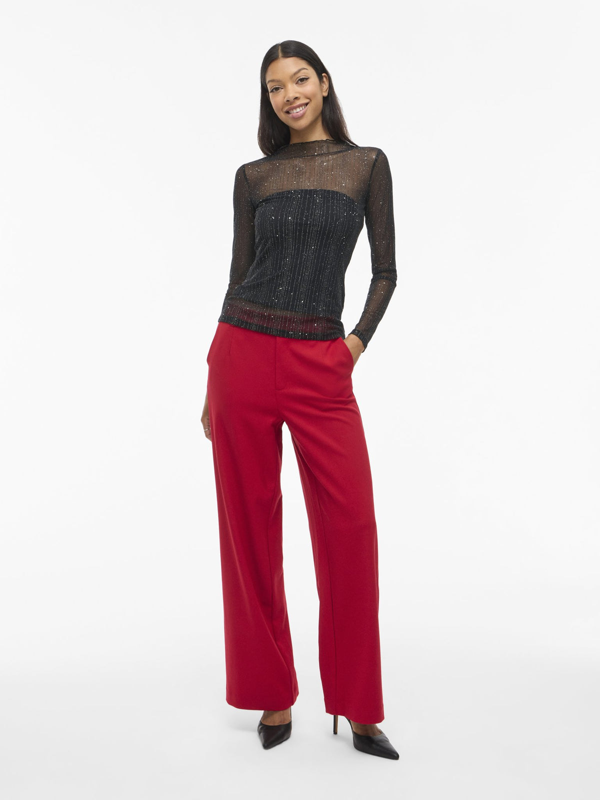 Vila Damen Tops Black Beauty