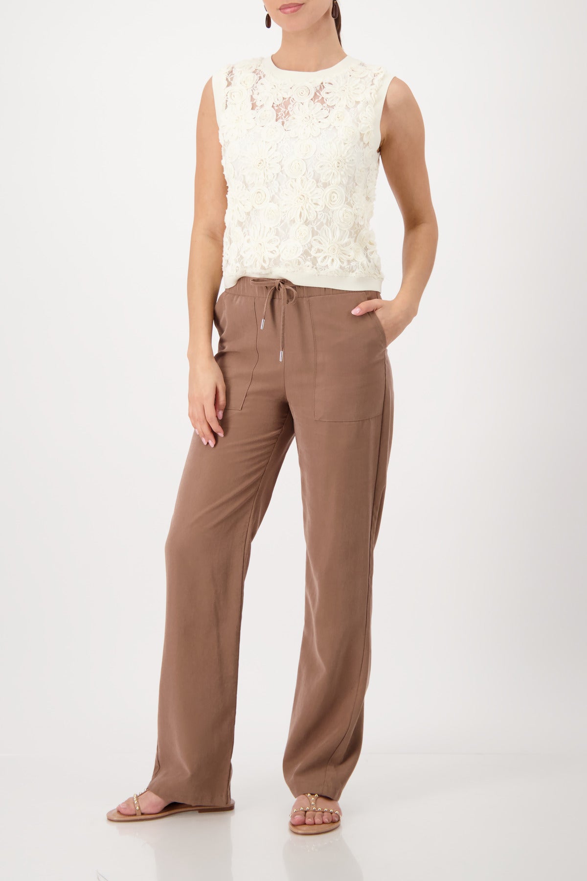 Monari Damen Hosen Mocca