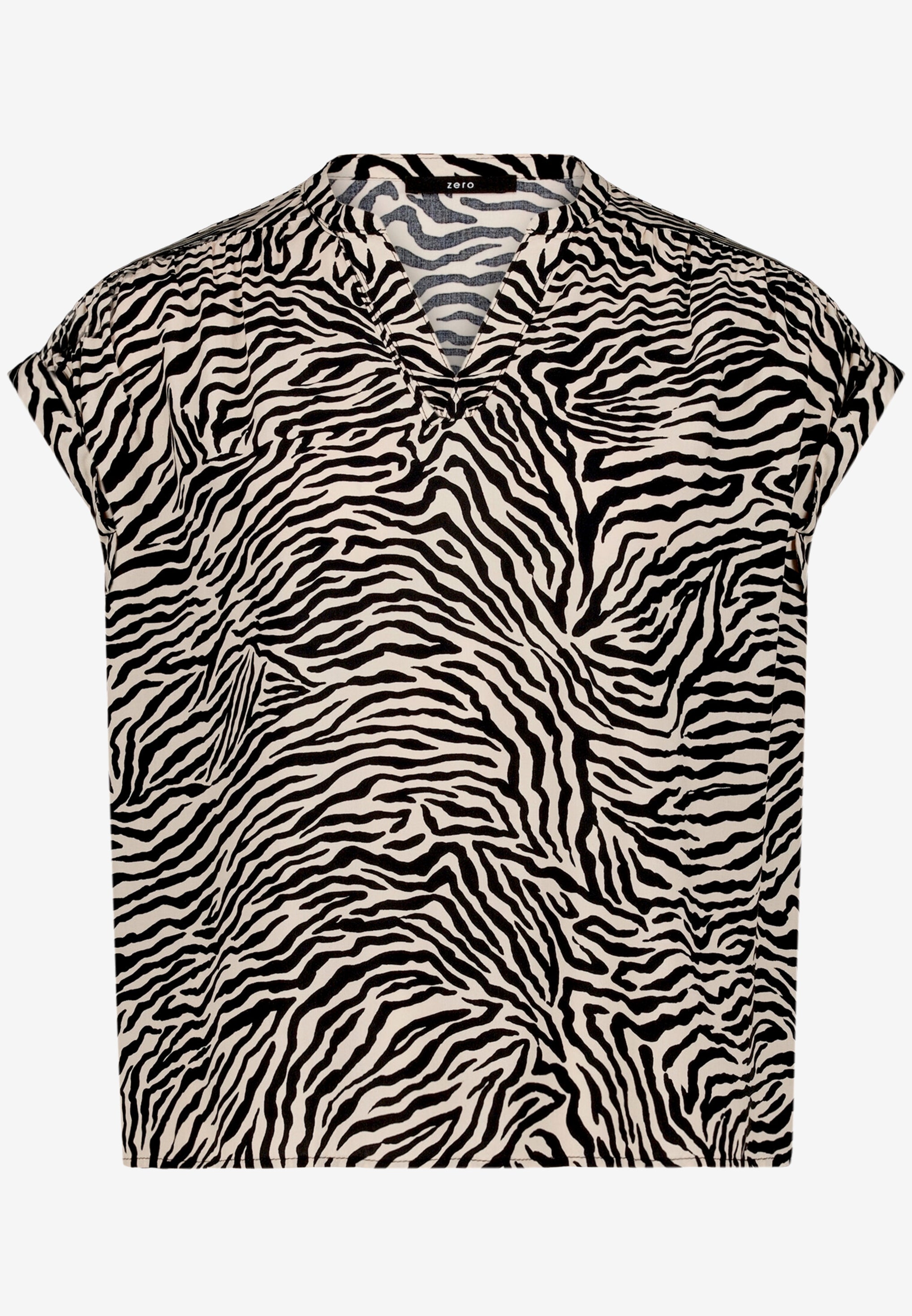 Zero Damen Blusen kurz Cream/Black