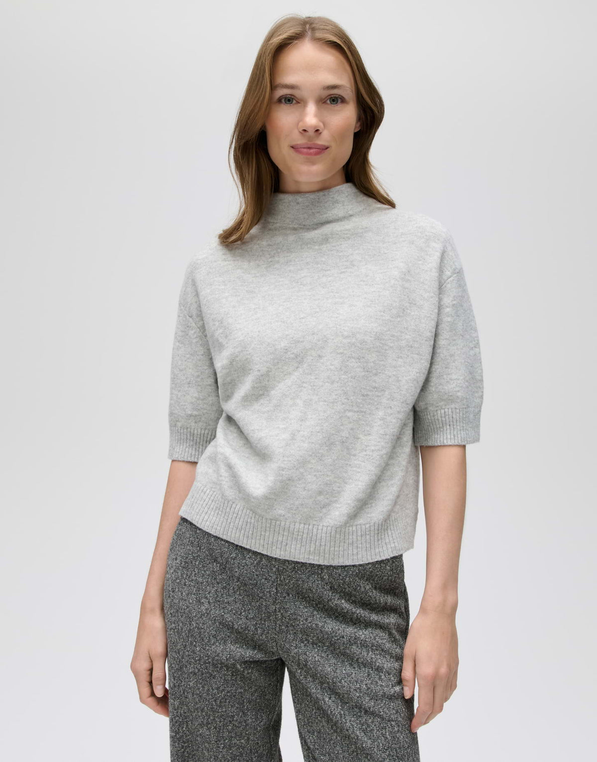 Opus Damen Pullover Hazy Fog Melang