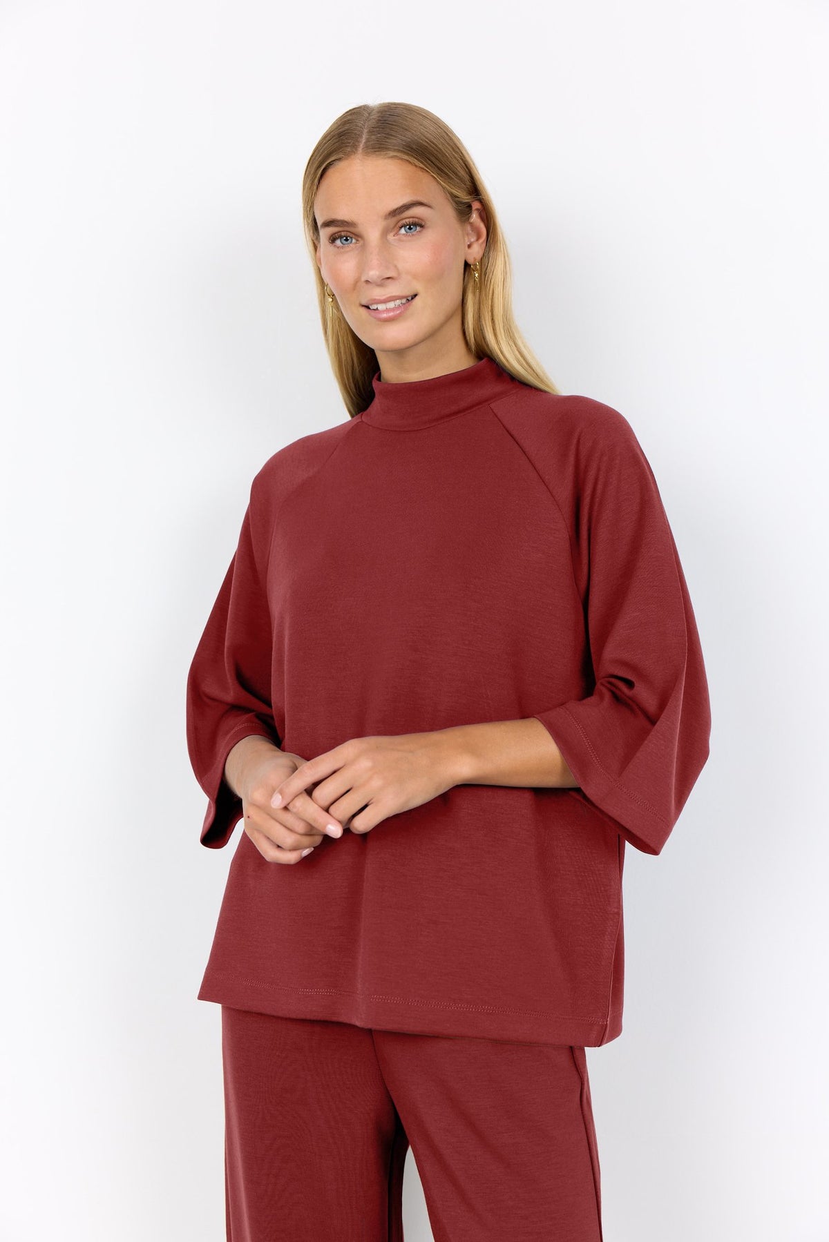 Soya Concept Damen Blusen kurz Madder Brown