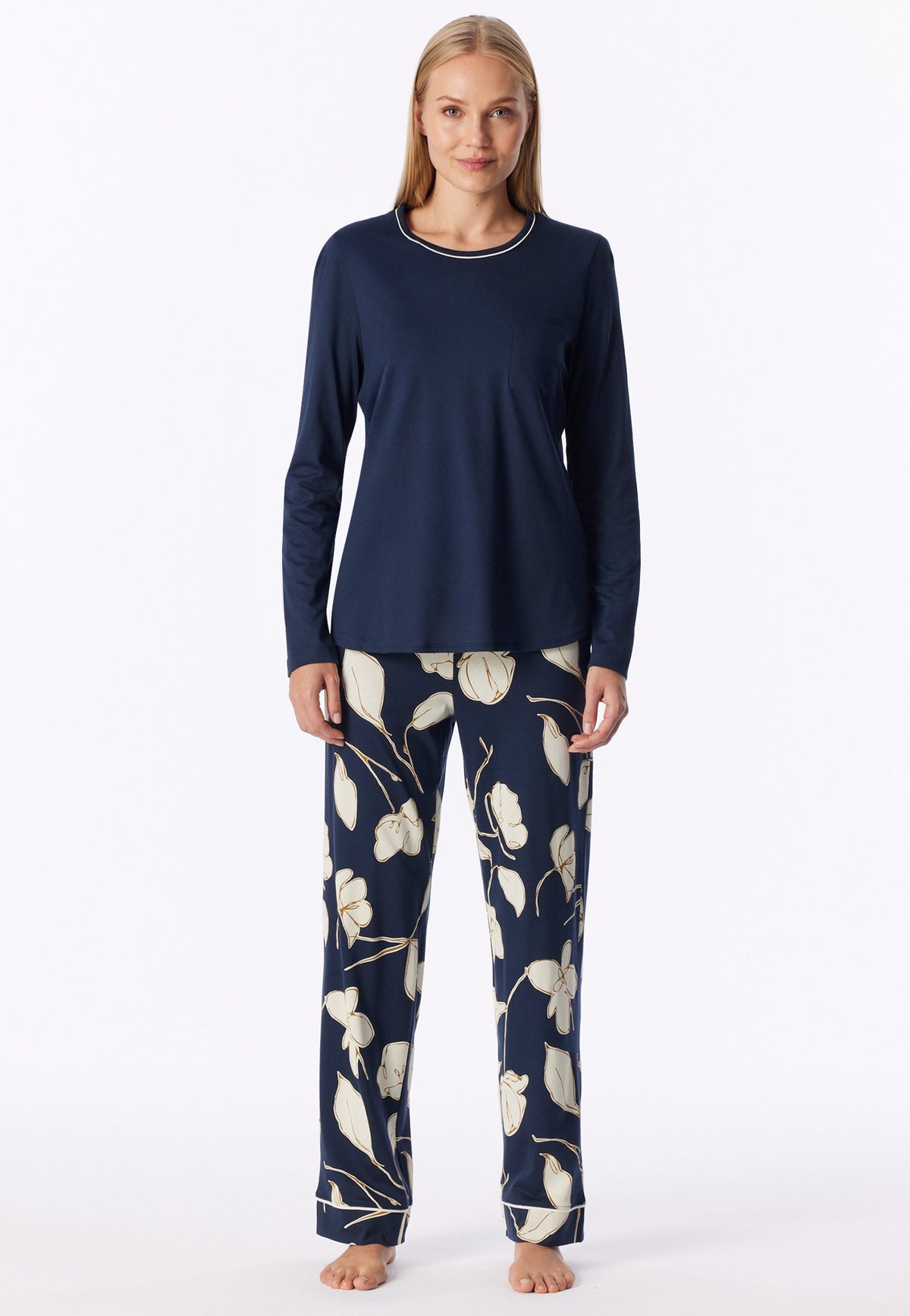 Schiesser Schlafanzug Deep Sea Blue