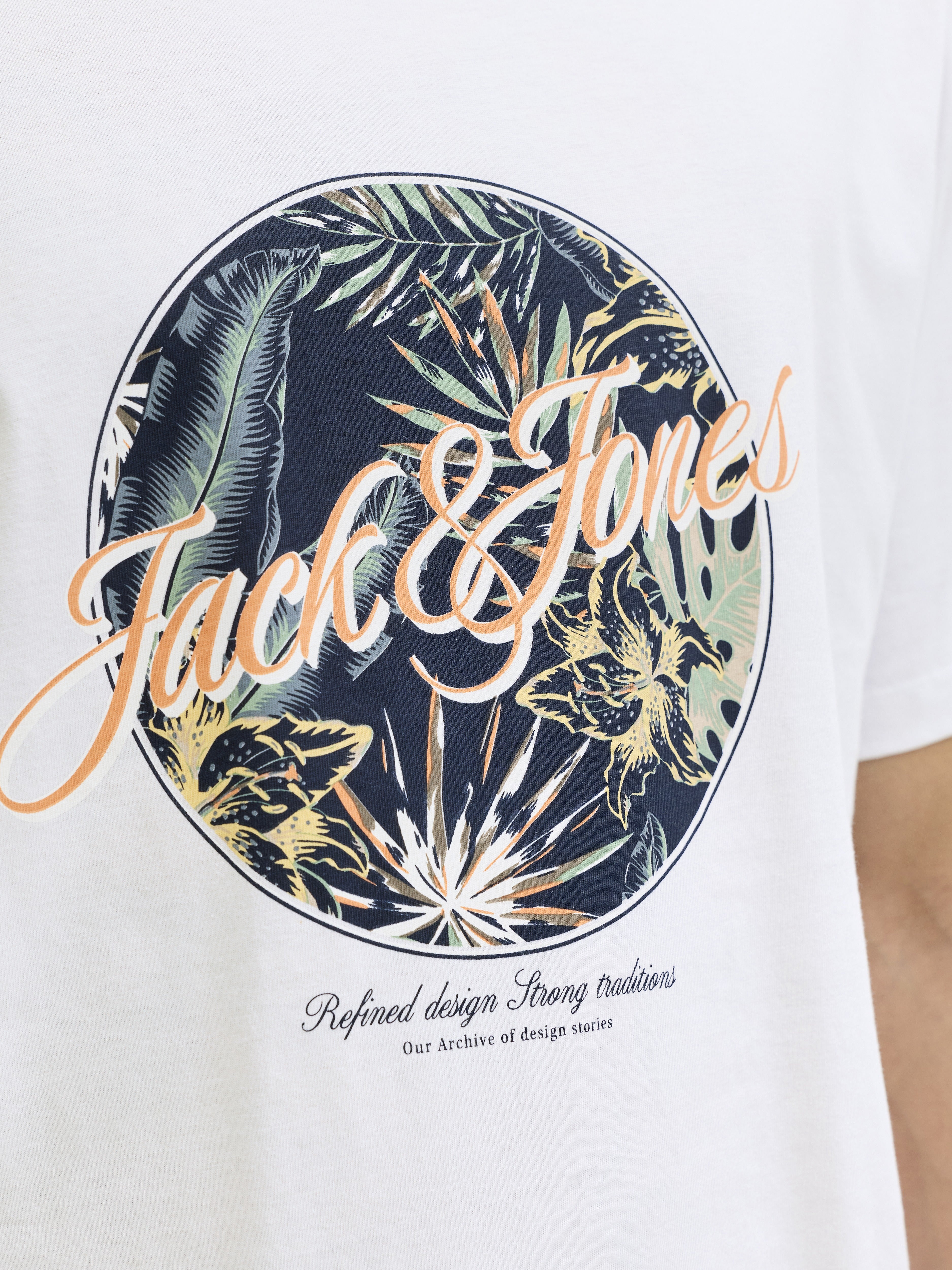 Jack & Jones Herren T-Shirts kurz Bright White