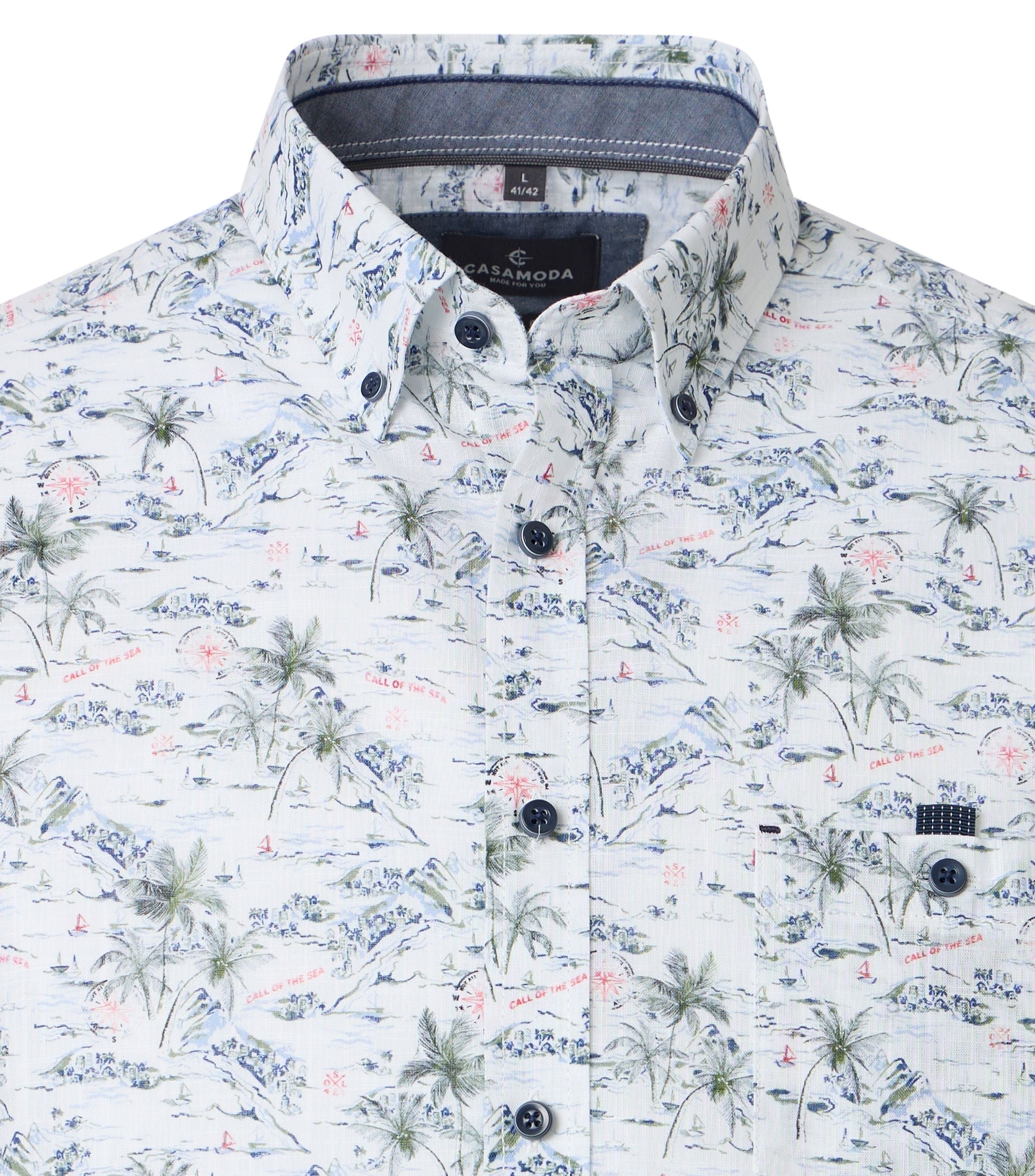 Casa Moda Herren Hemden kurz  Gruen