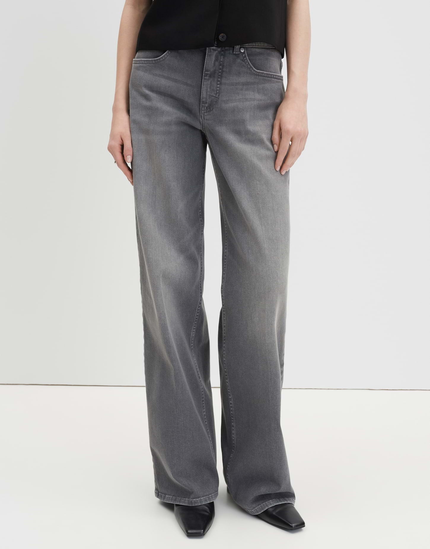 Someday Damen Jeans Mid Stone Grey