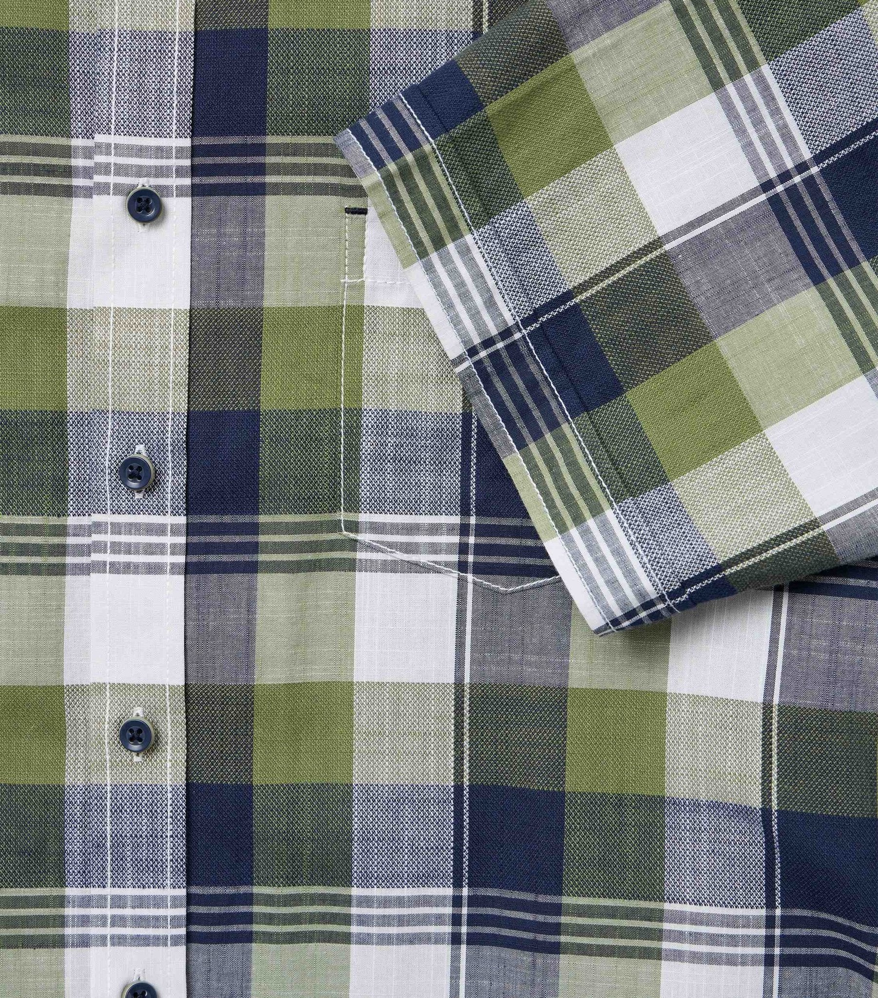 Casa Moda Herren Hemden kurz  Gruen