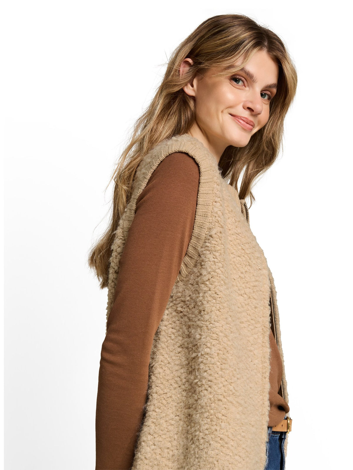 Tom Tailor Damen Strickjacken Gravel Beige Me