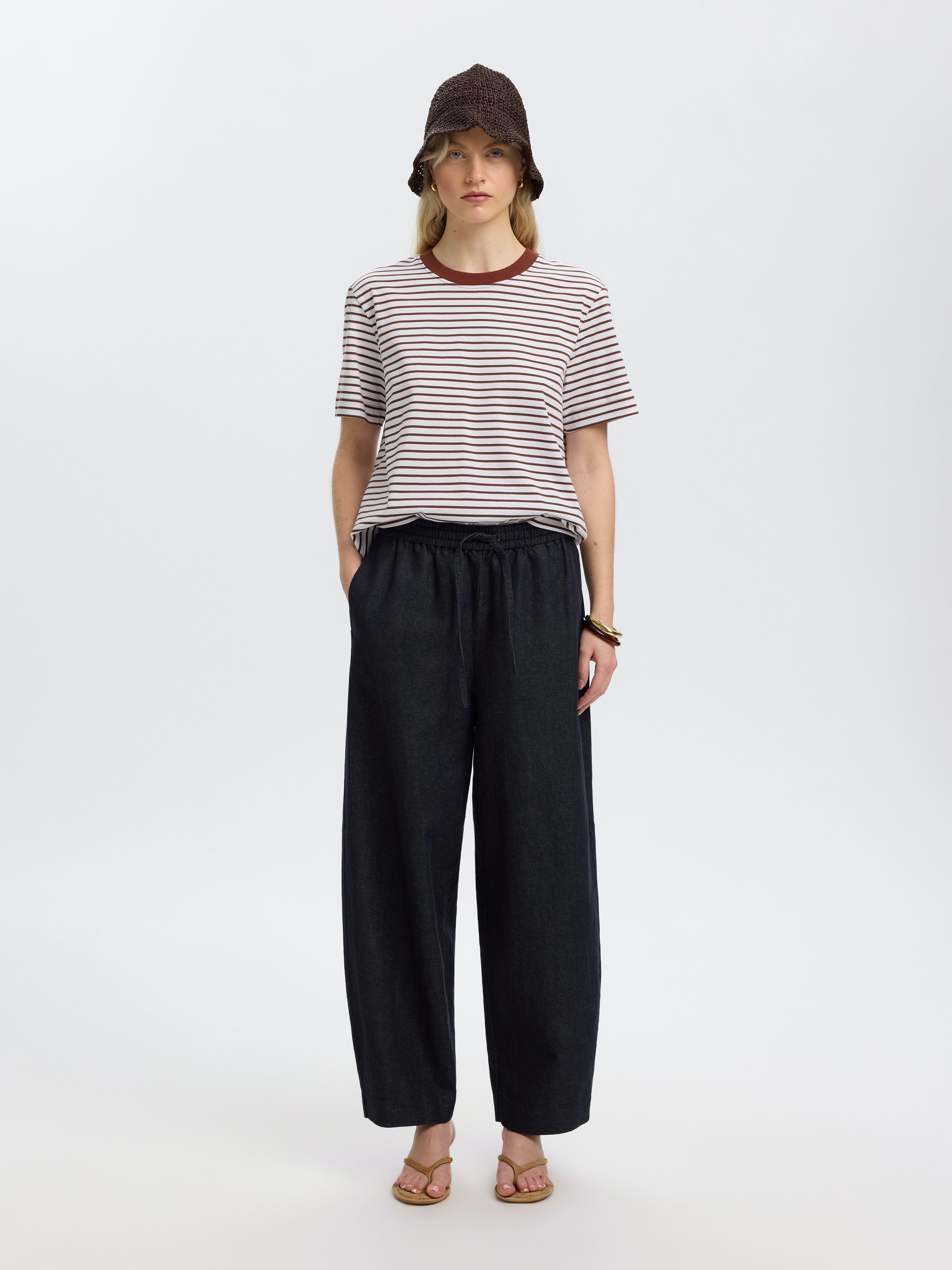 Selected Femme Damen T-Shirts Cherry Mahogany