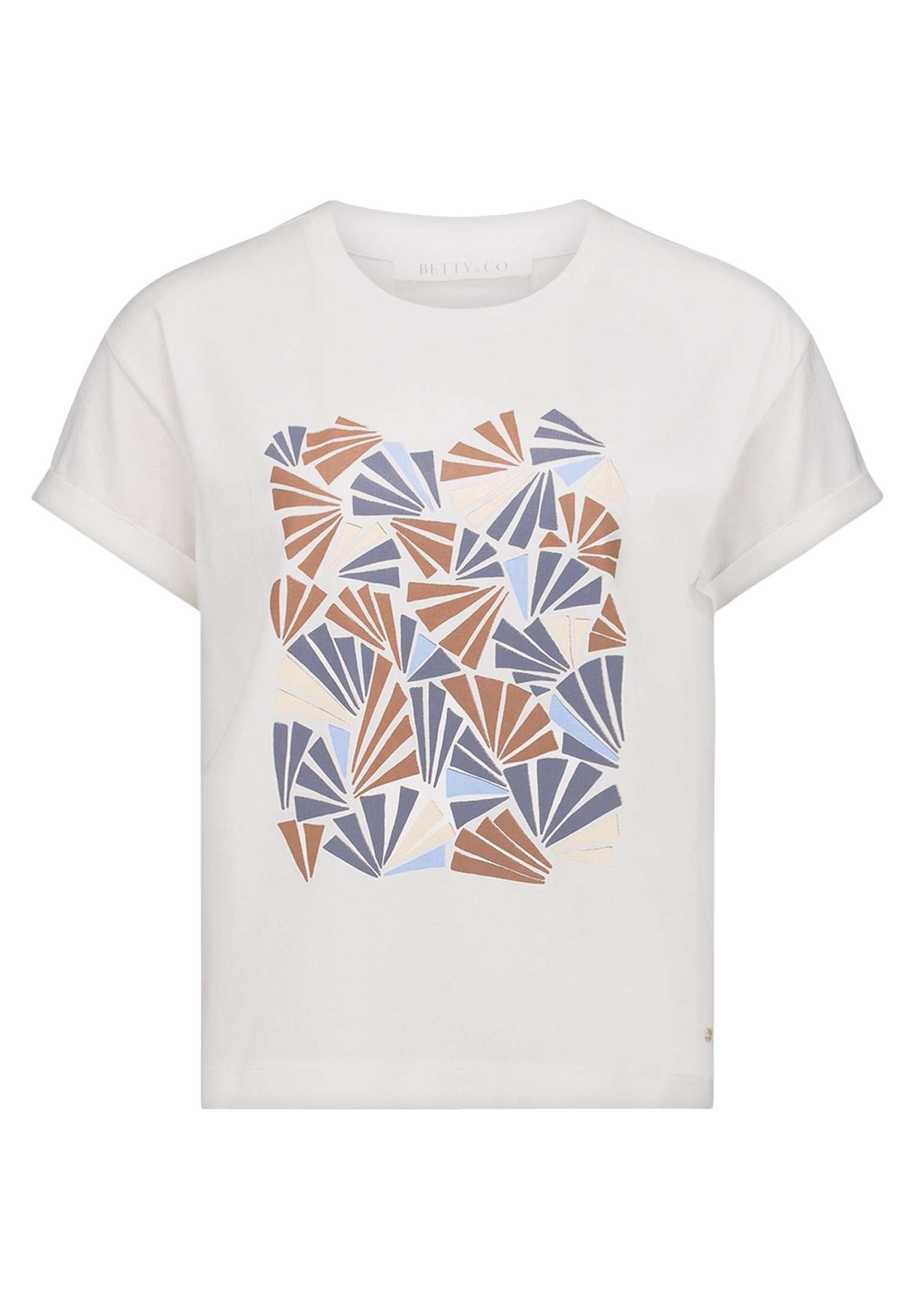 Betty & Co Damen T-Shirts Patch Cream/Bro