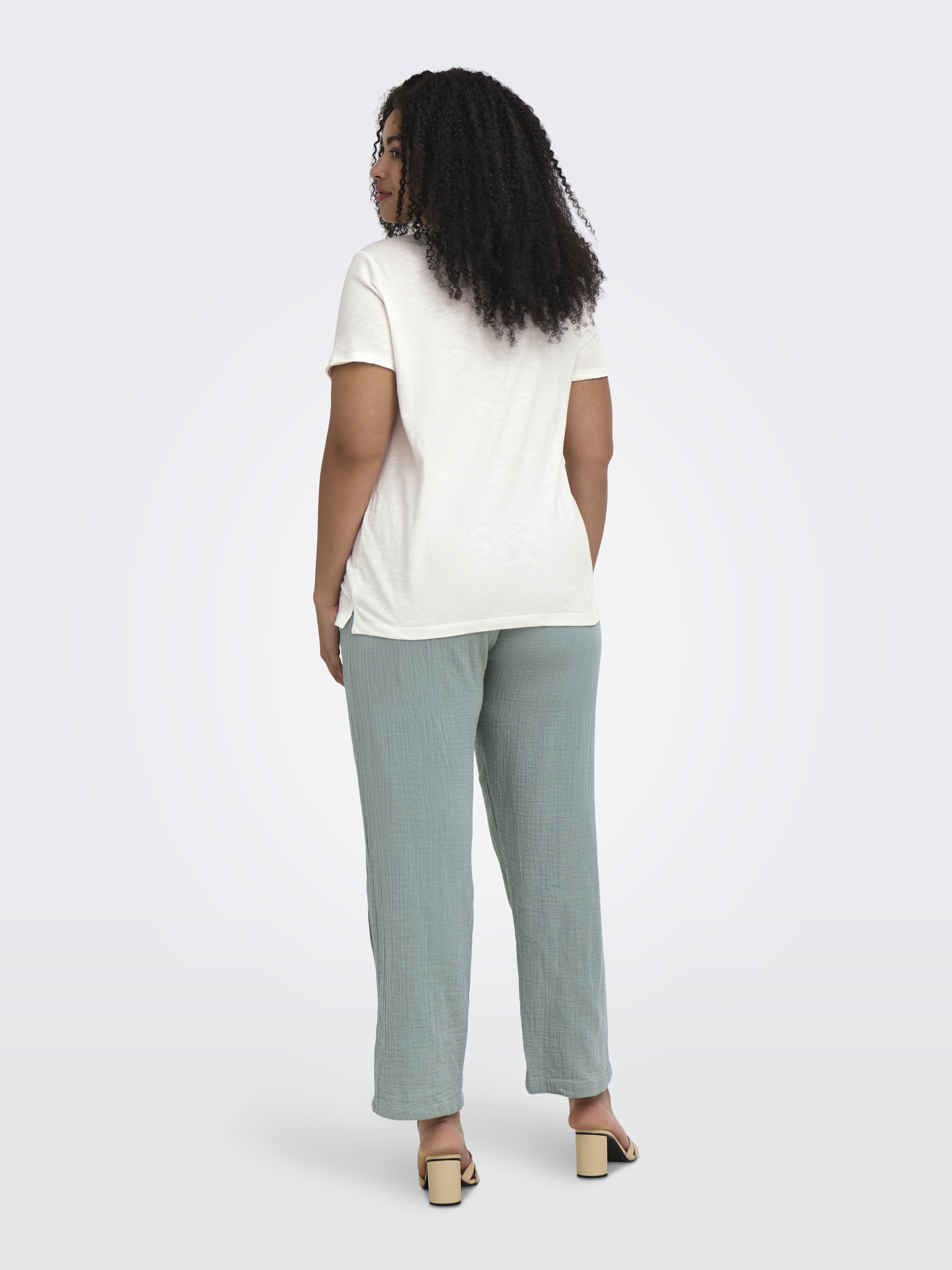 Only Caramkoma Damen T-Shirts Cloud Dancer/Ro