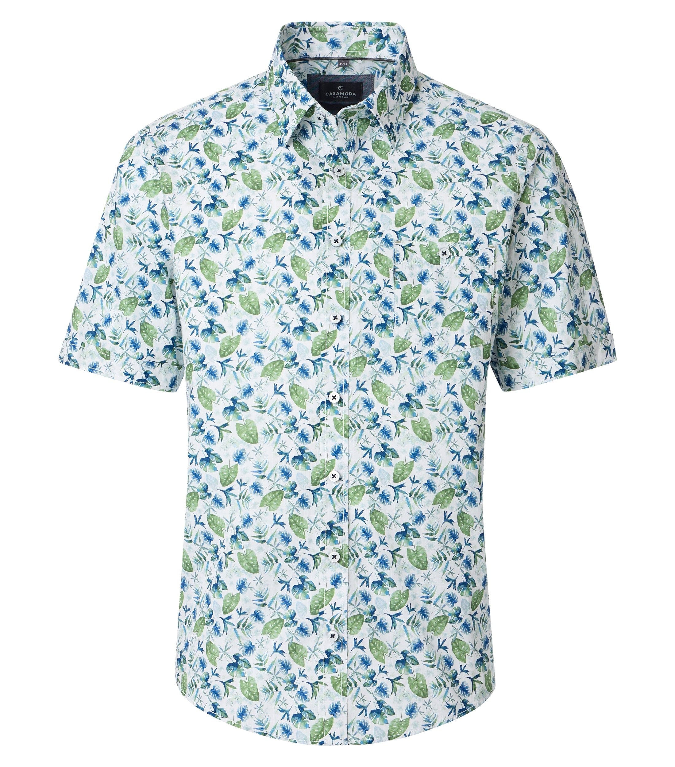 Casa Moda Herren Hemden kurz  Gruen