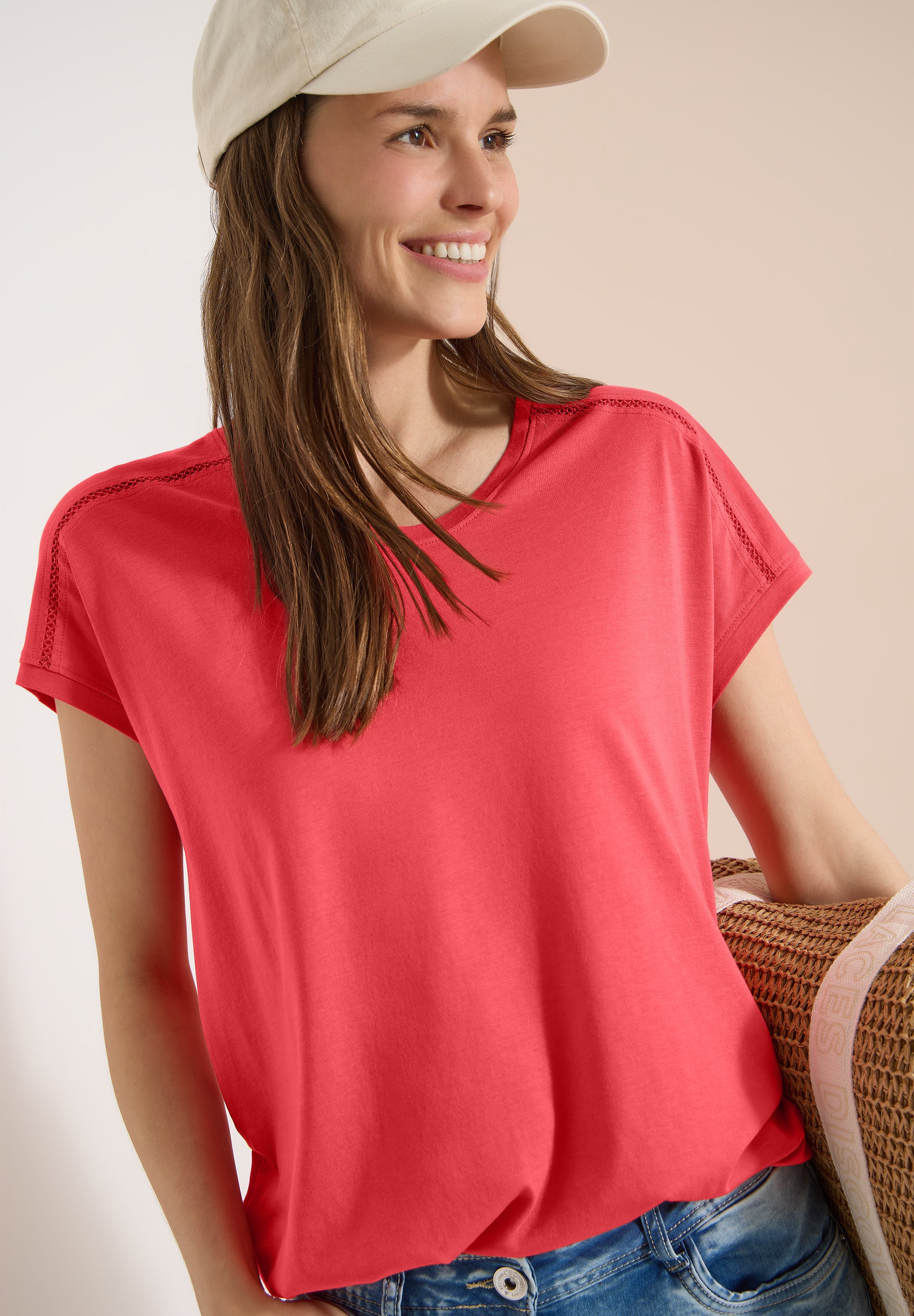 Cecil Damen T-Shirts  Coral