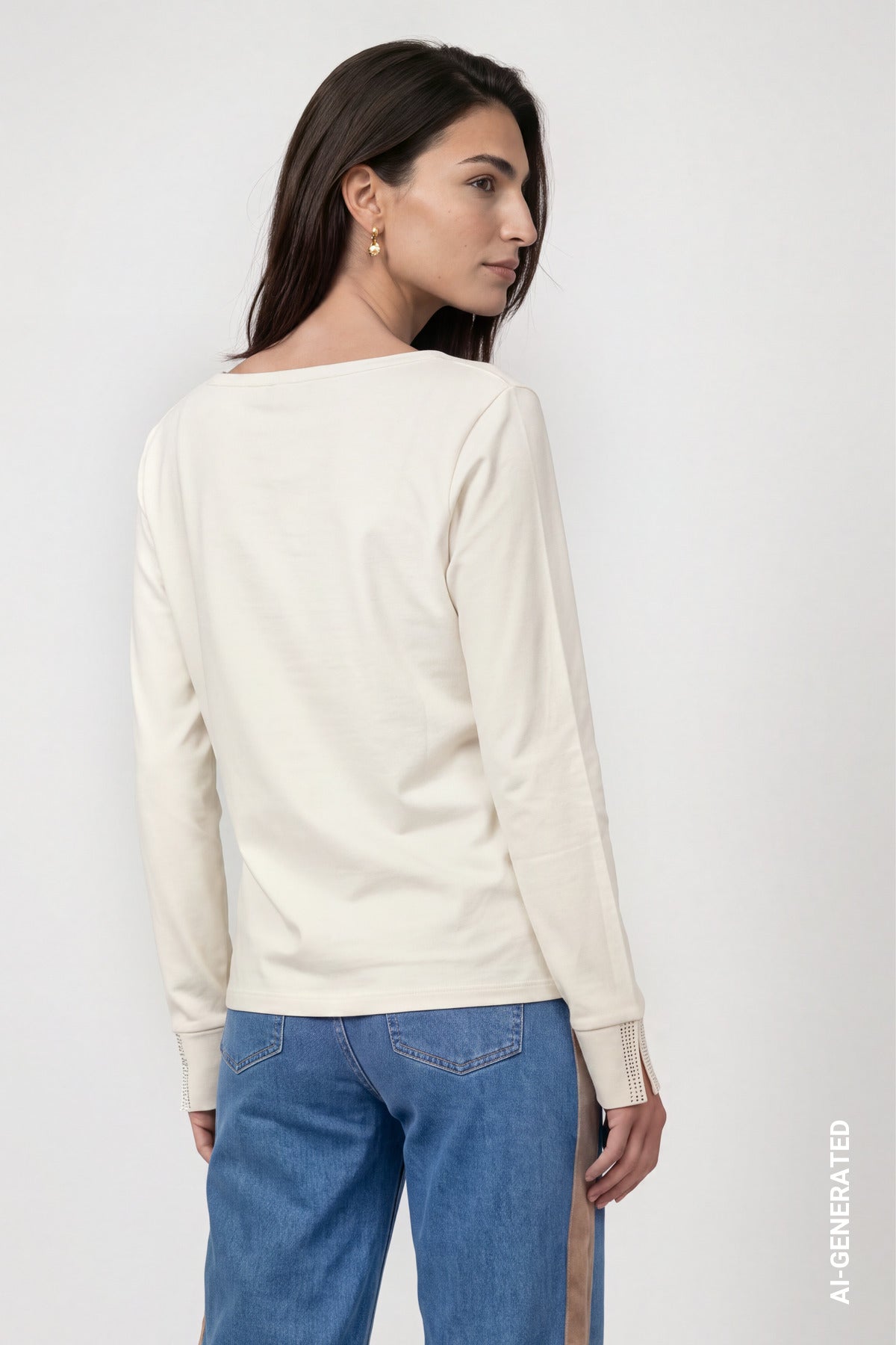 Monari Damen T-Shirts Antique Whi