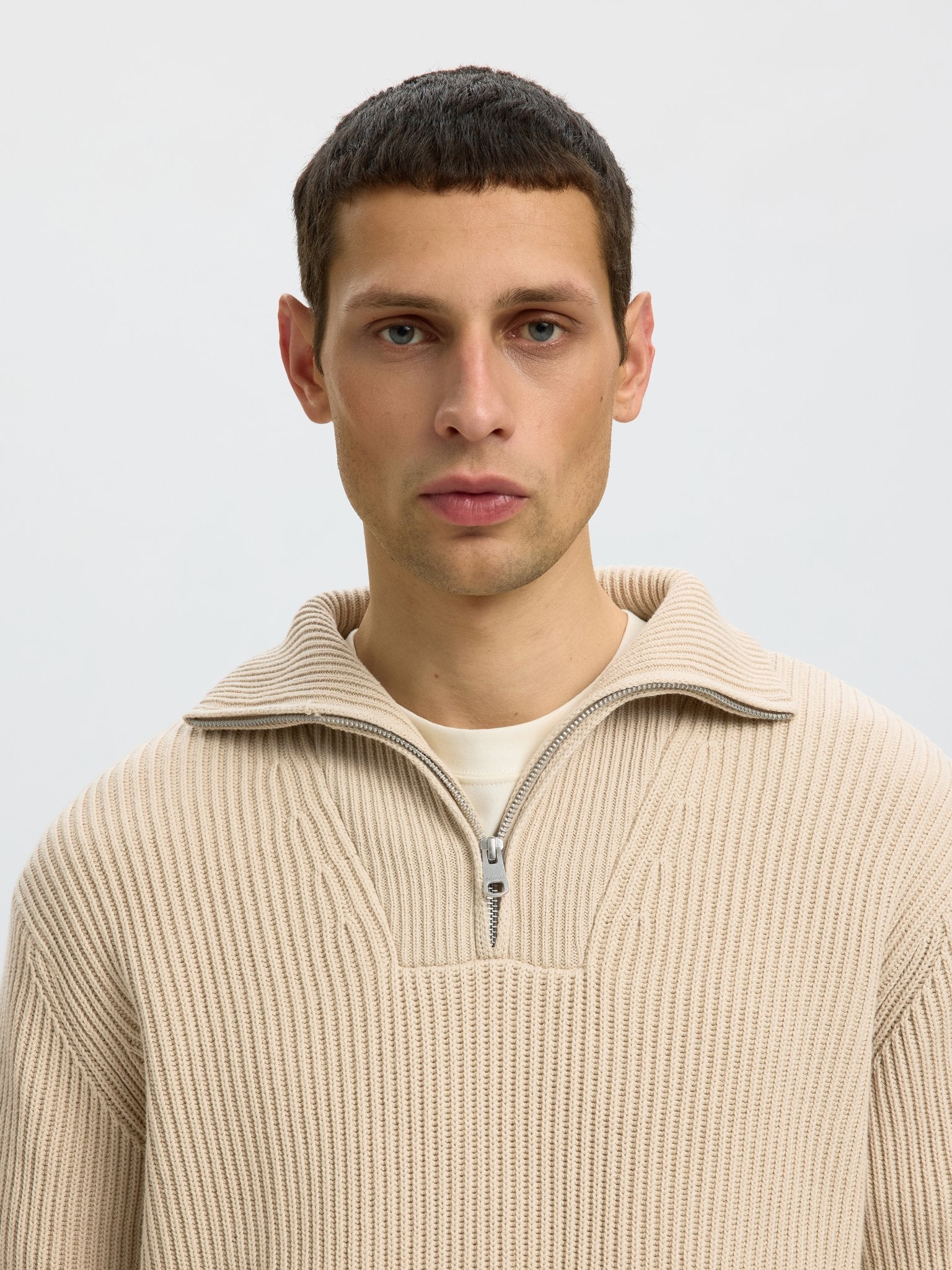 Selected homme Herren Pullover  Oatmeal