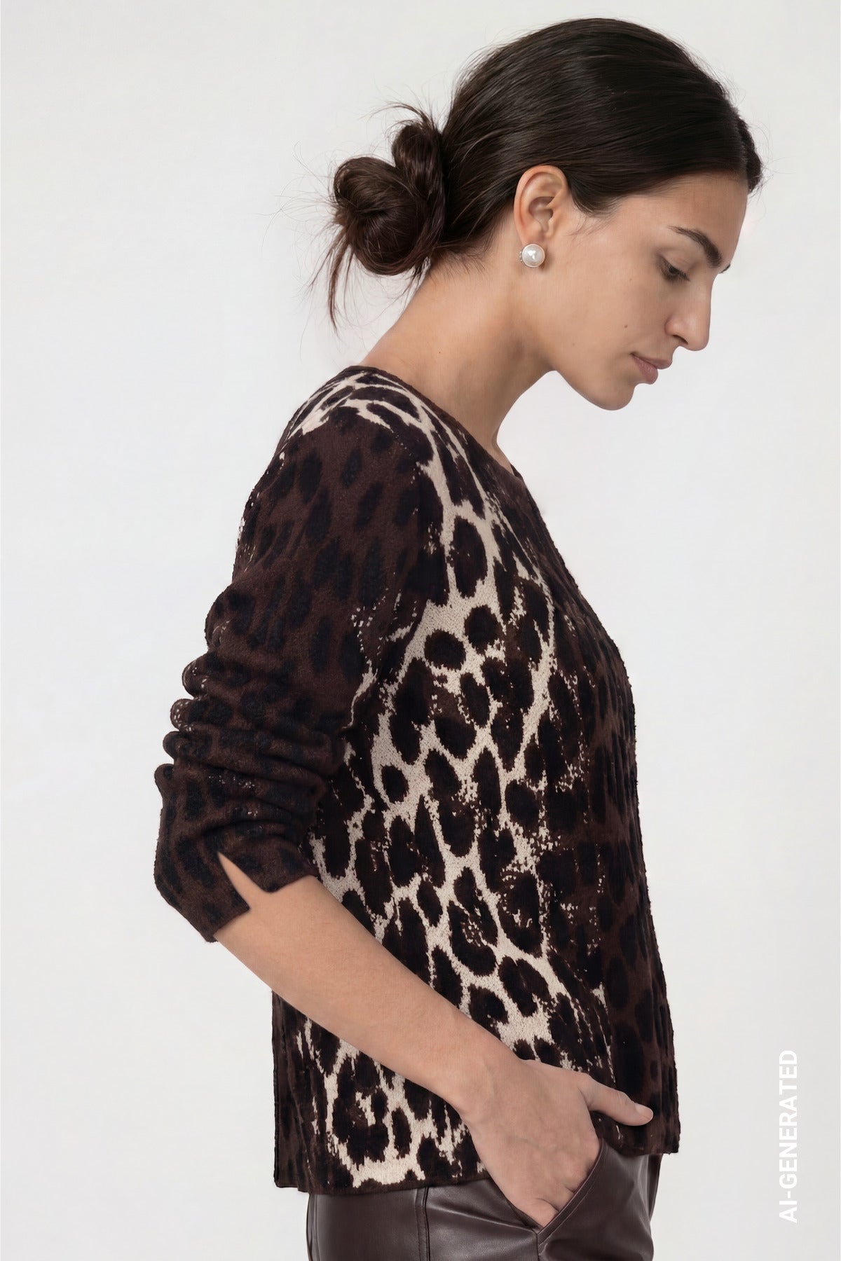 Monari Damen Pullover  Black Coffe