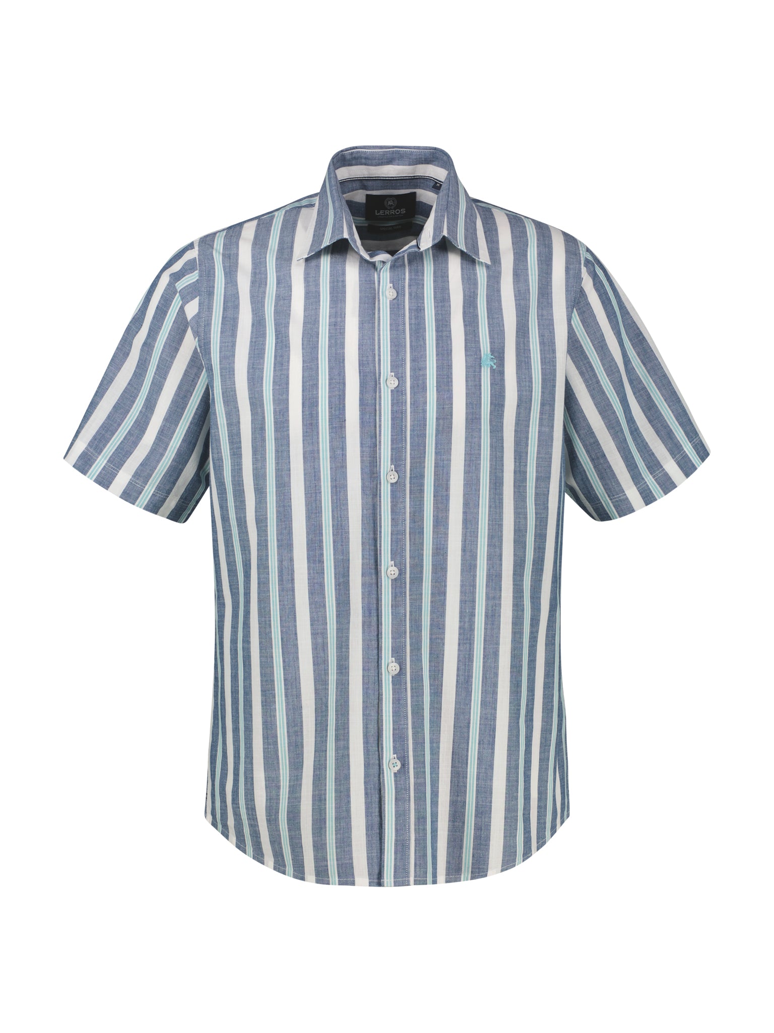 Lerros Herren Hemden kurz True Blue