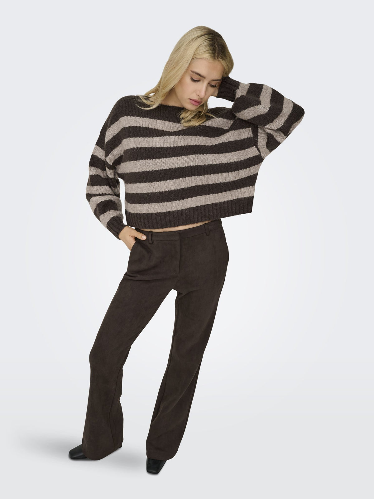 Only Damen Pullover Seal Brown/Fung