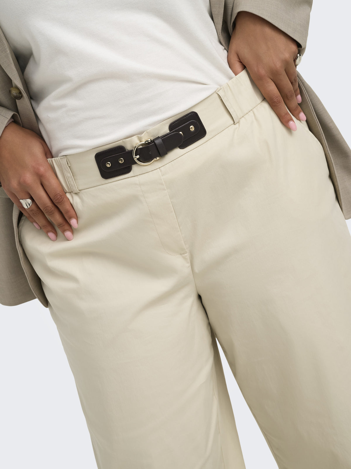 Only Carmakoma Damen Hosen Oatmeal