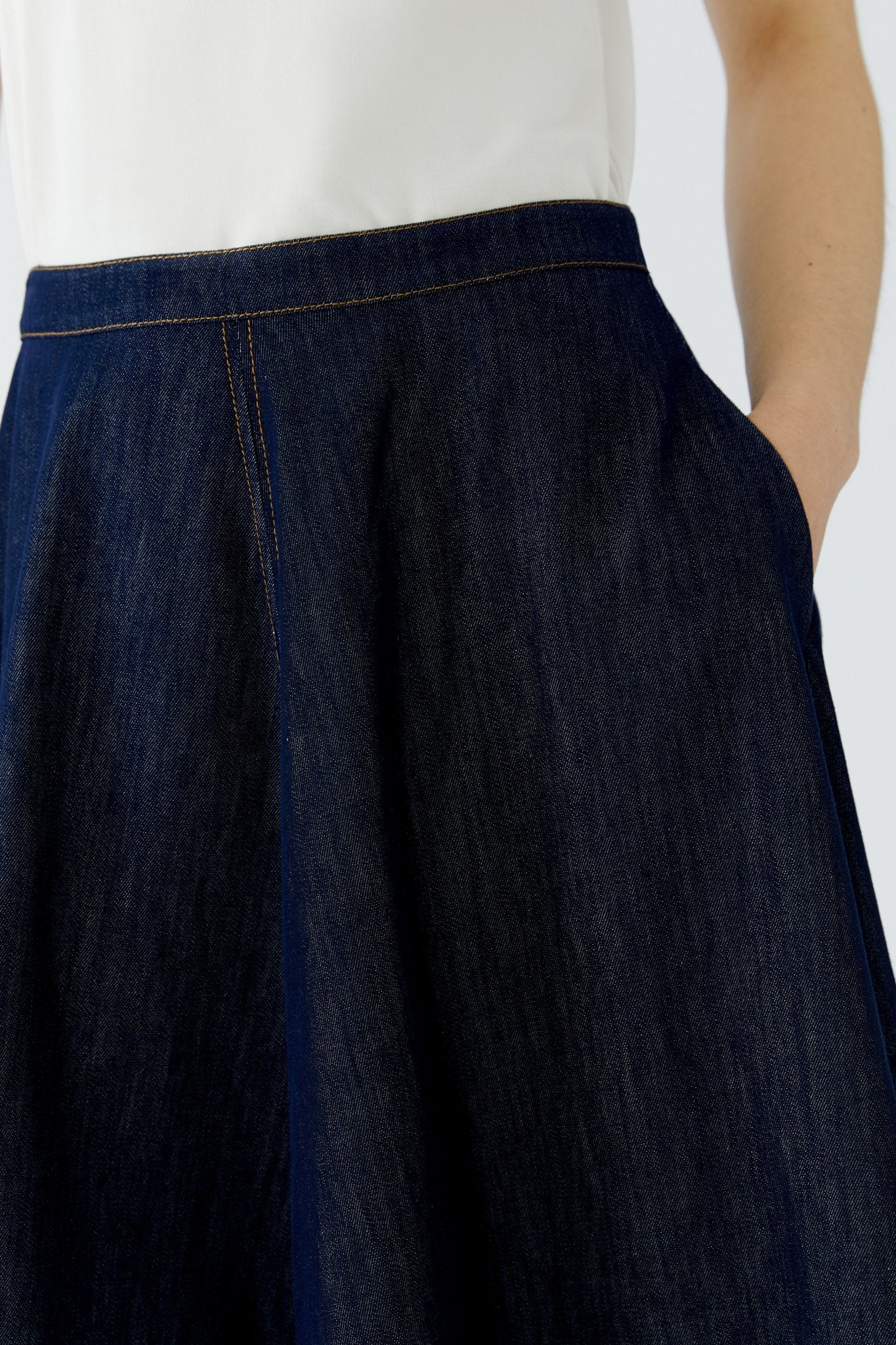 Oui Damen Rock  Raw Denim