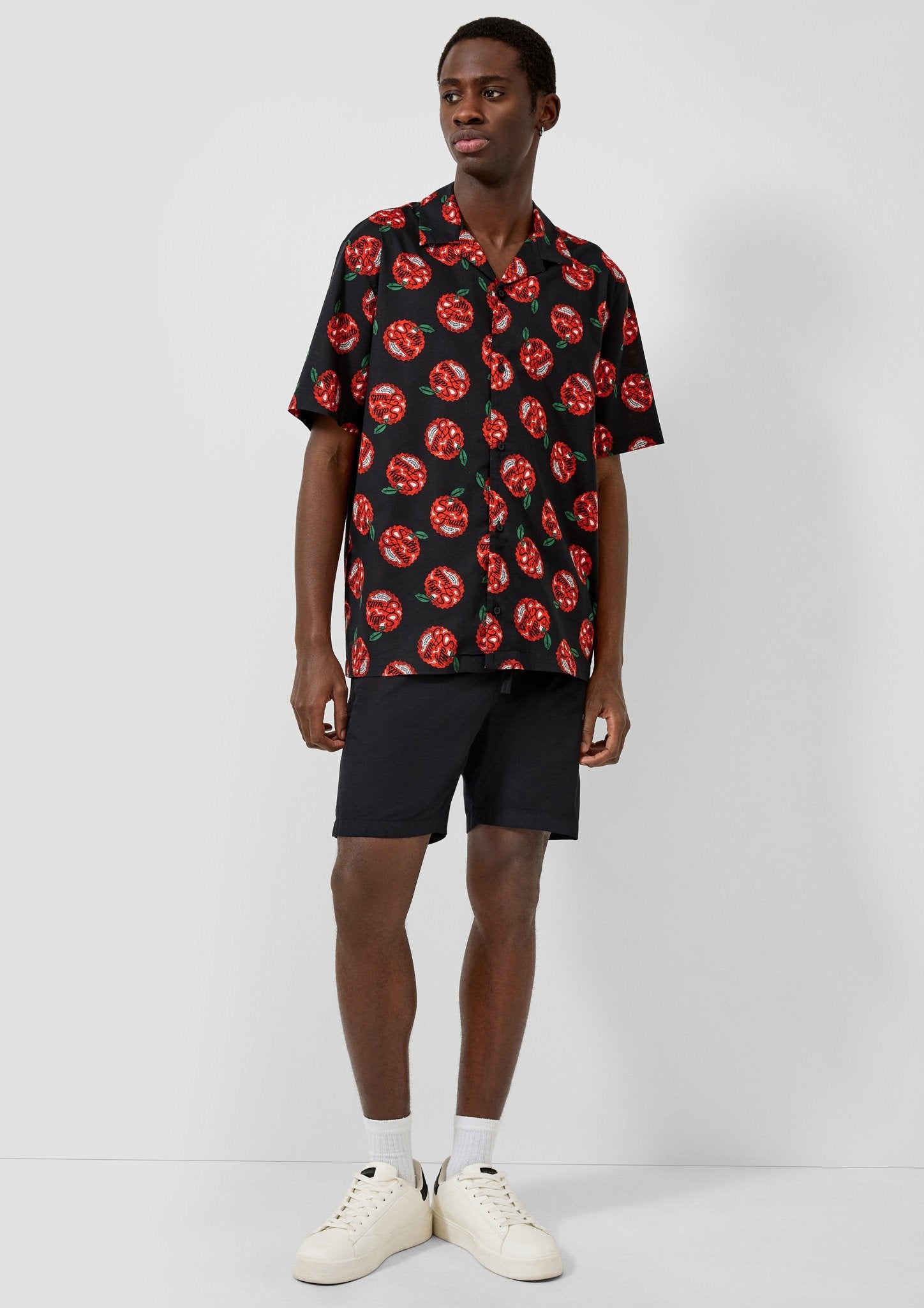 QS by S.Oliver Herren Hemden kurz Grey/Black