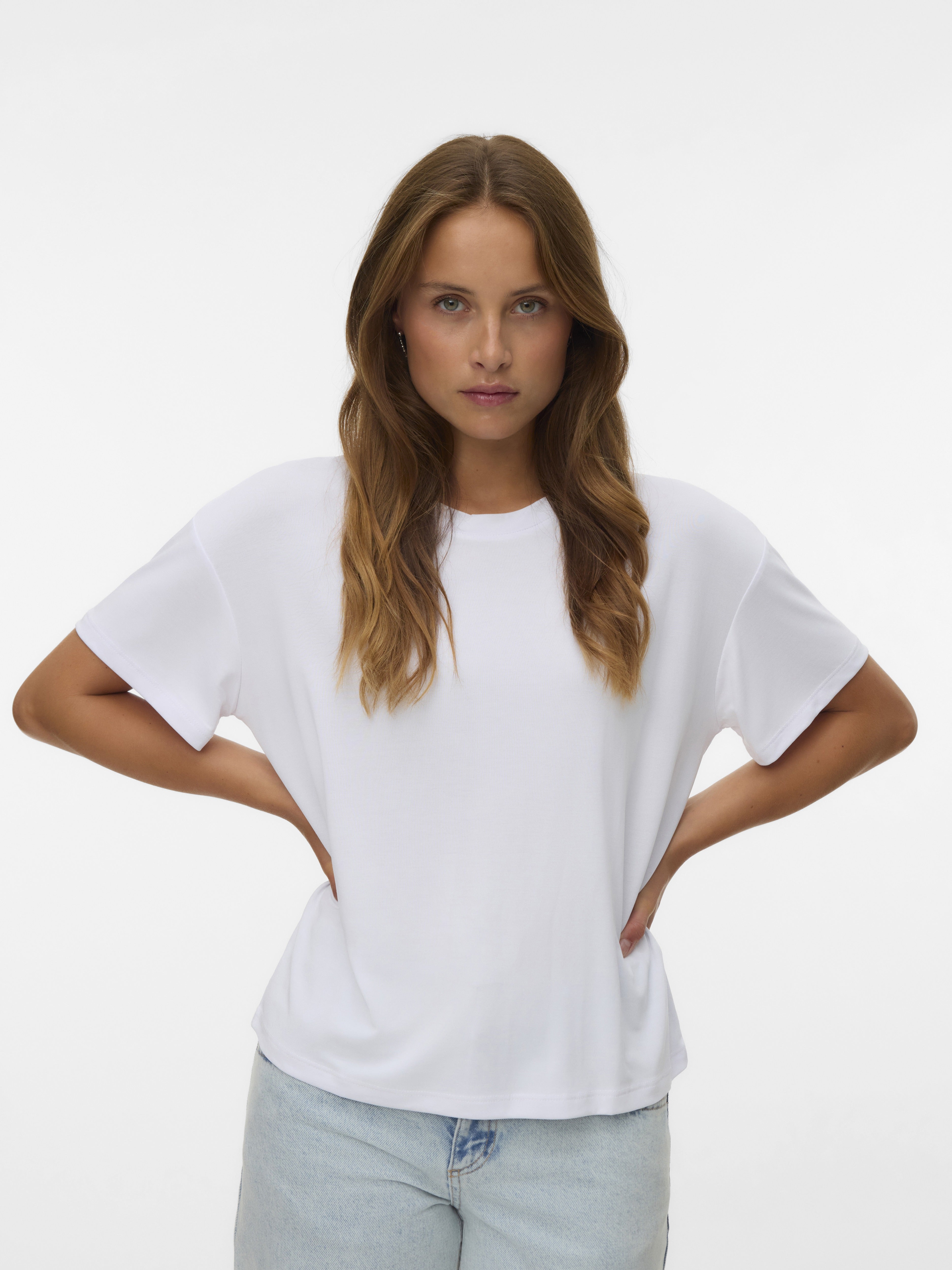 Vero Moda Damen T-Shirts Bright White