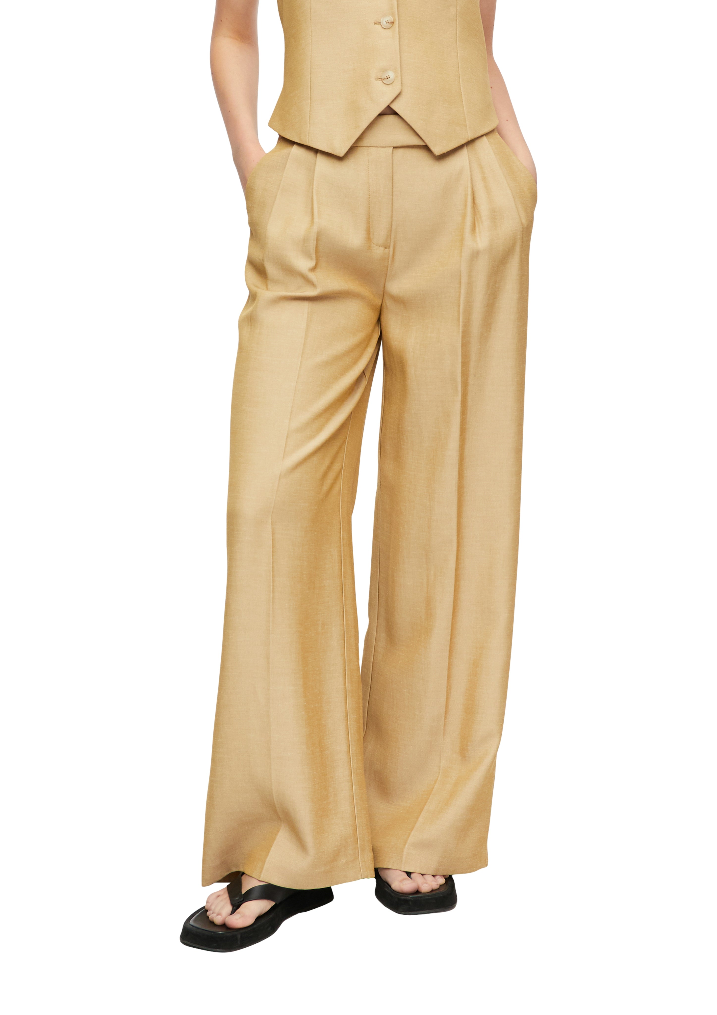 Comma Damen Hosen Brown