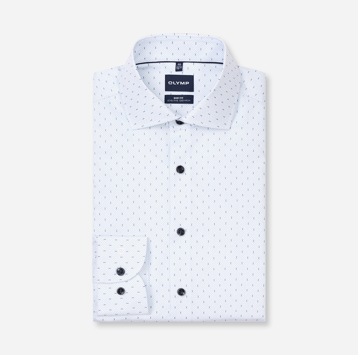 Olymp Herren Hemden lang Bleu