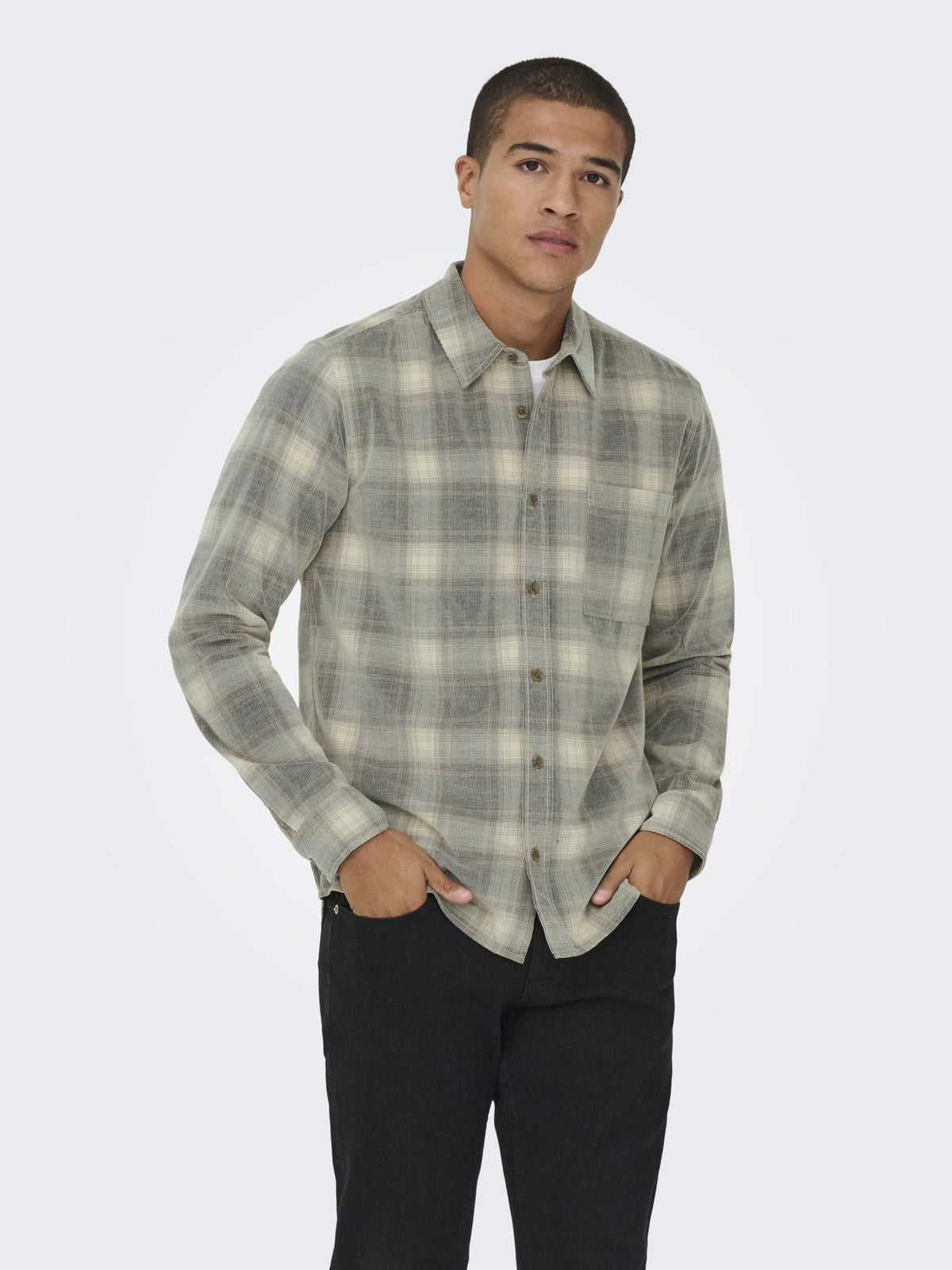 Only & Sons Herren Hemden lang Blue Nights/Fal