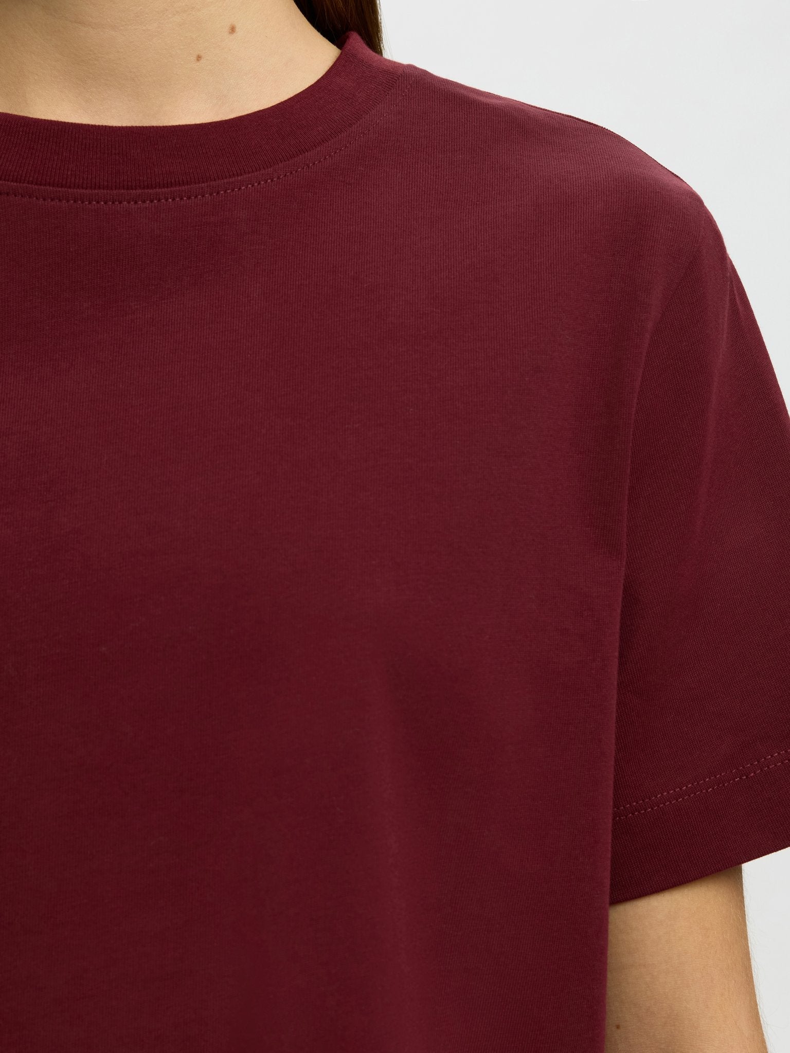 Selected Femme Damen T-Shirts Tawny Port