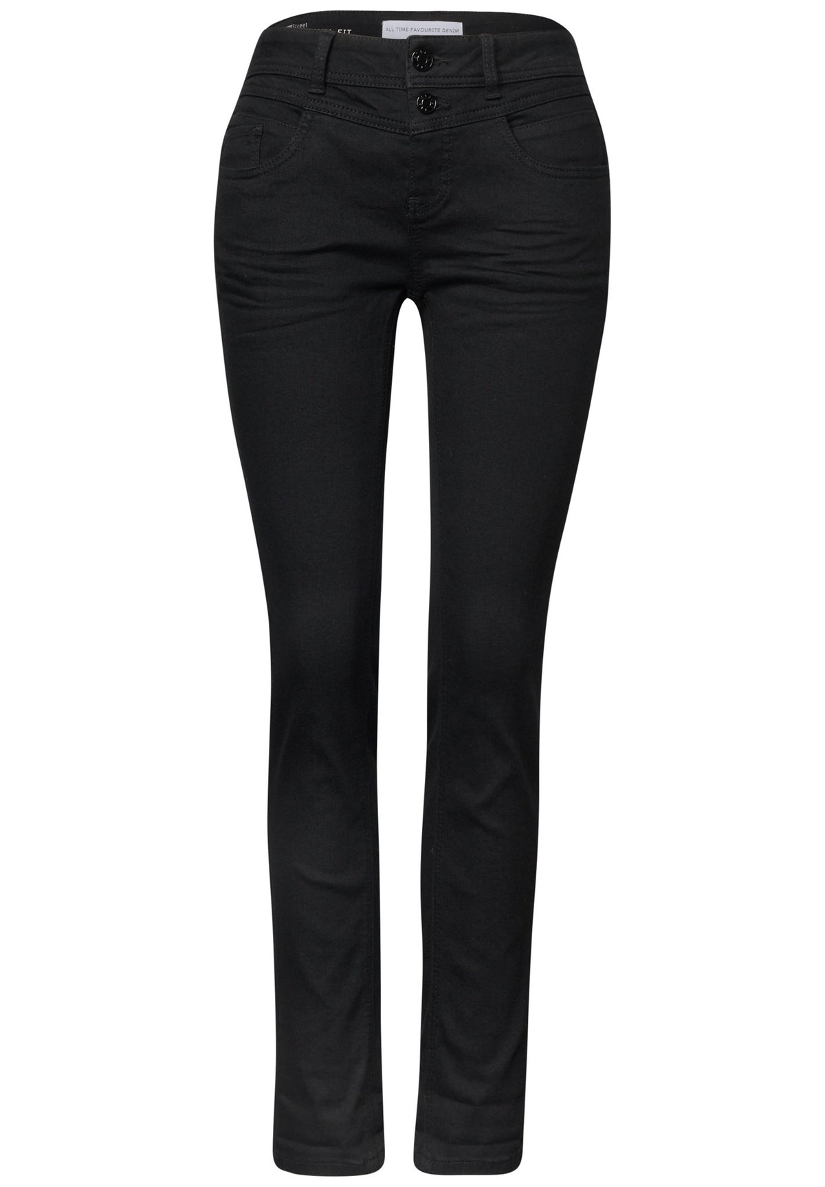 Street One Damen Hosen  Black Cle