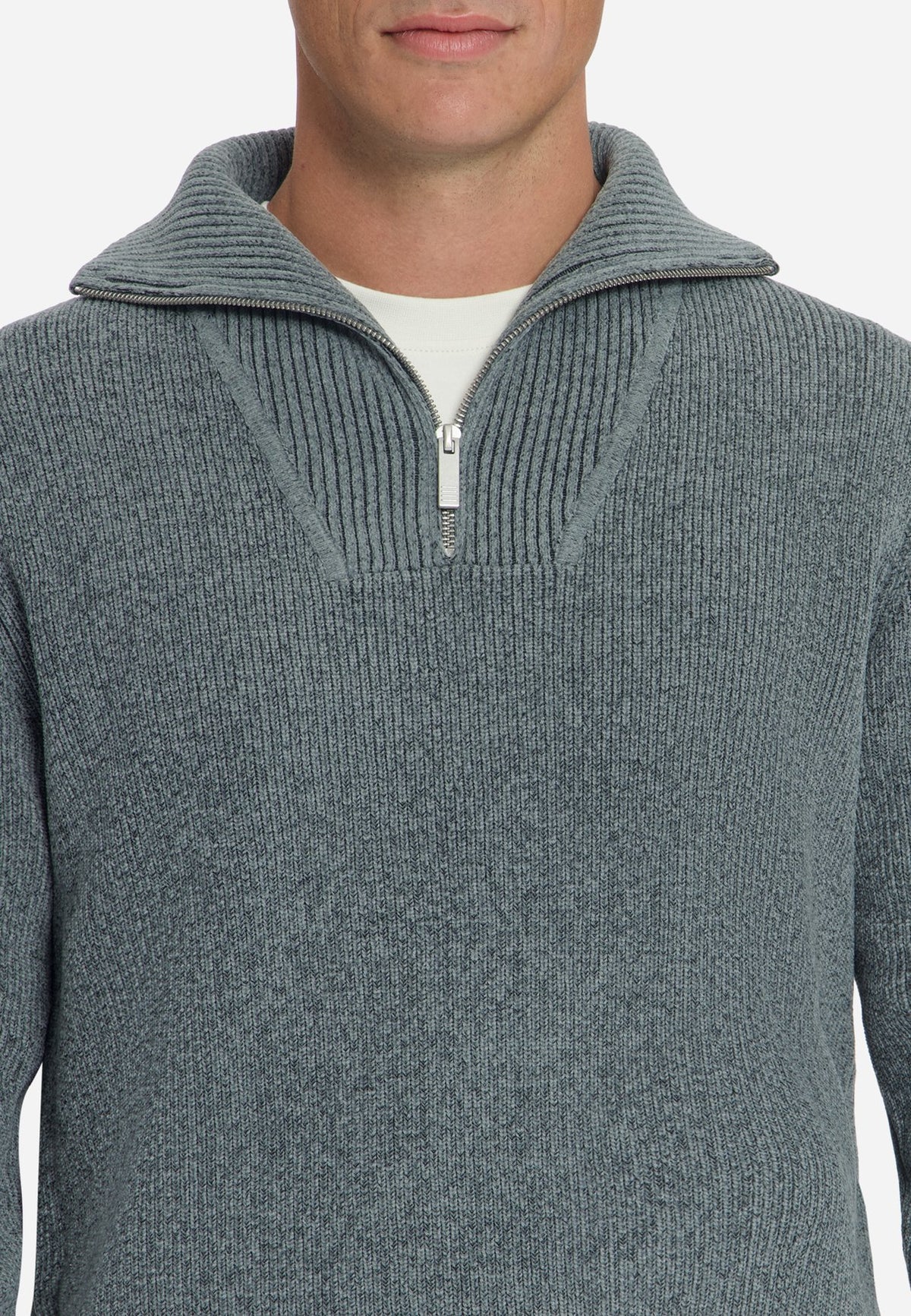 No Excess Herren Pullover Grey Melange