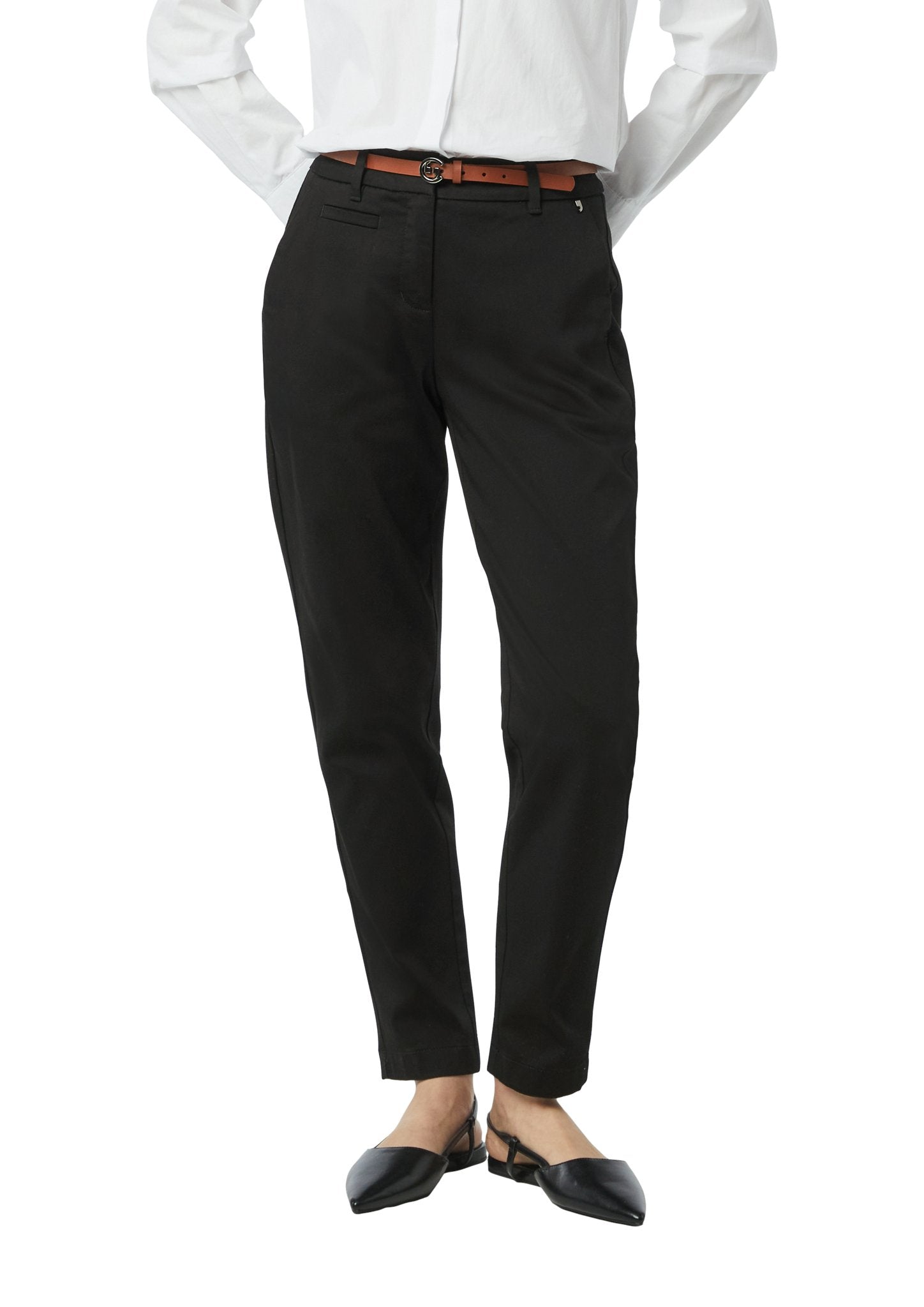 Comma Damen Hosen Grey/Black