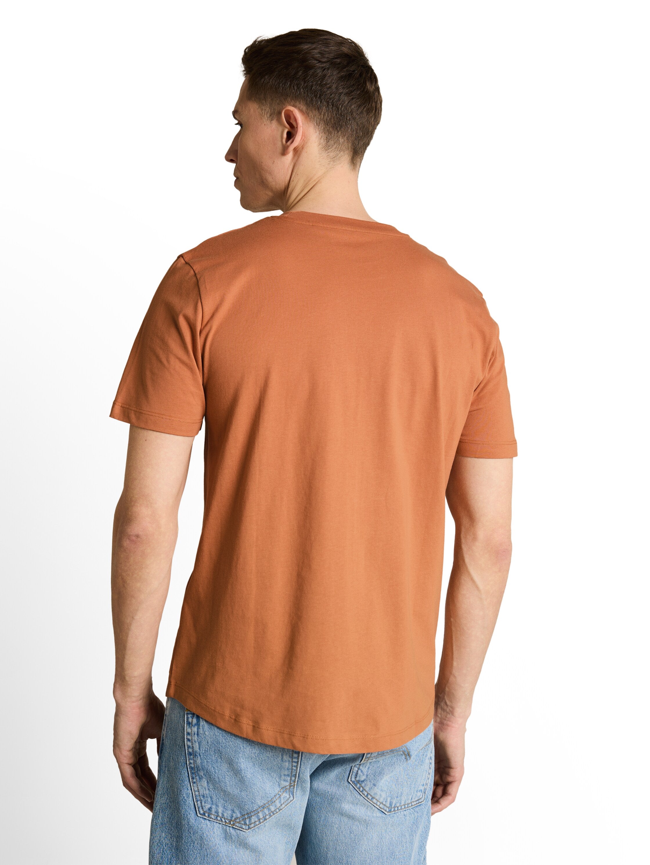 Tom Tailor denim Herren T-Shirts kurz Faded Copper Or