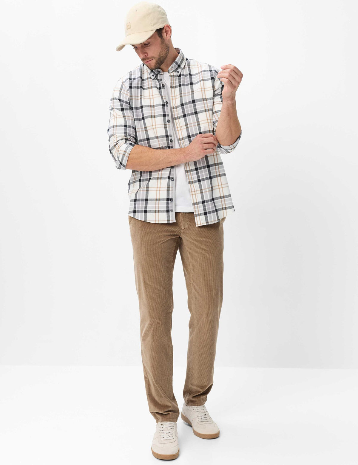 Brax Herren Hemden  Chalk White