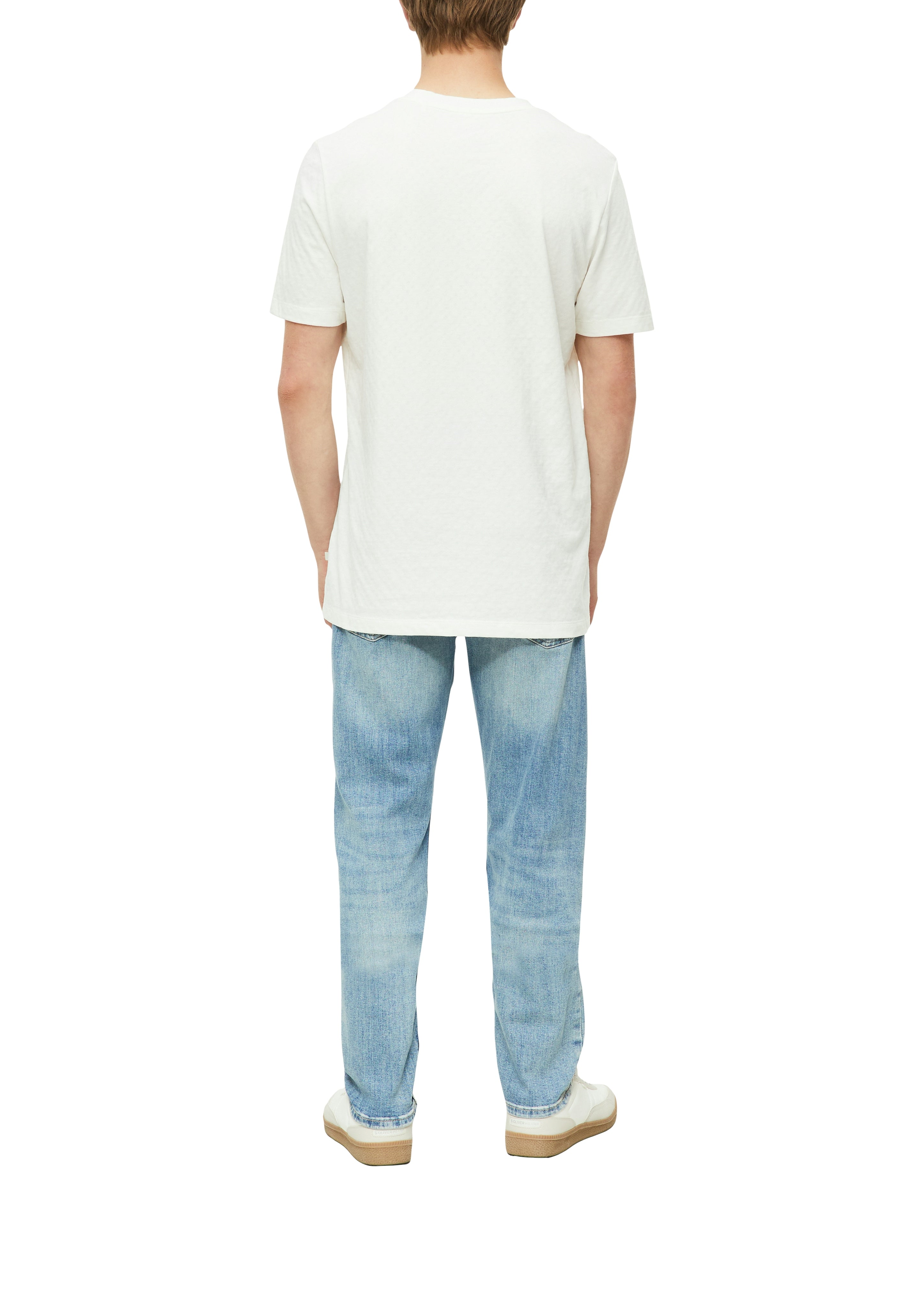 S. Oliver red Herren T-Shirts kurz White