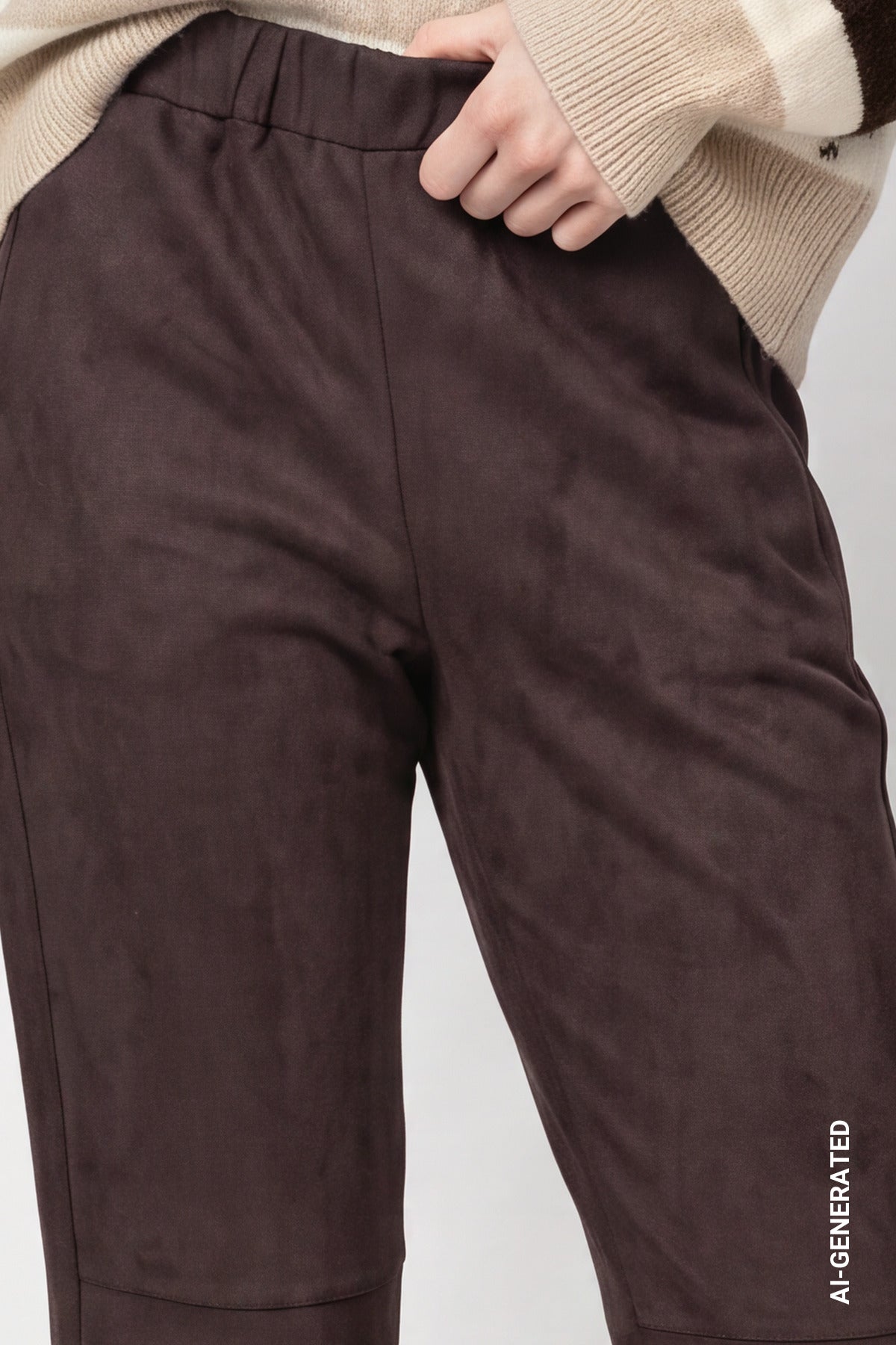 Monari Damen Hosen  Black Coffe