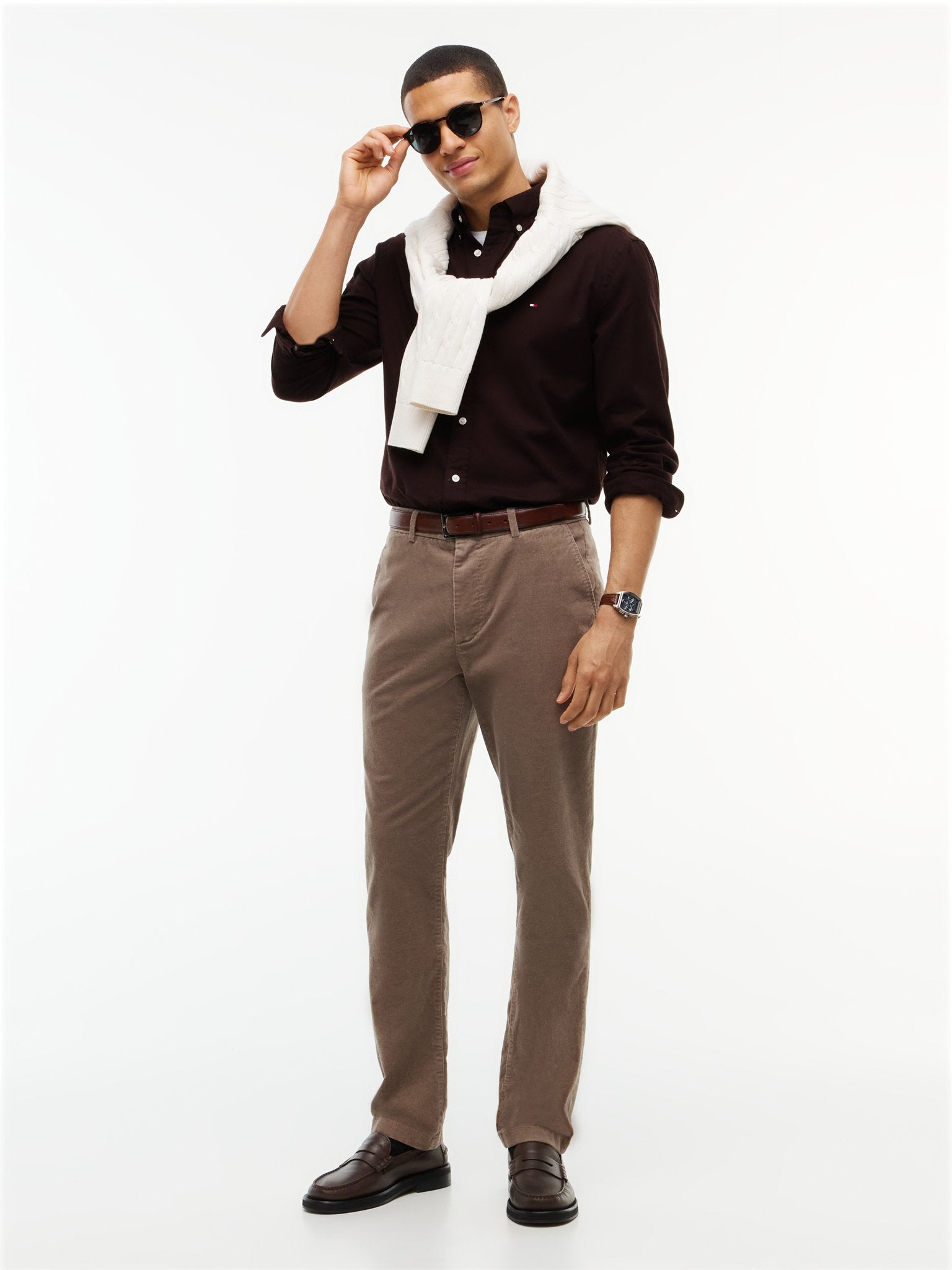 Tommy Hilfiger Herren Hemden Hjt Brown
