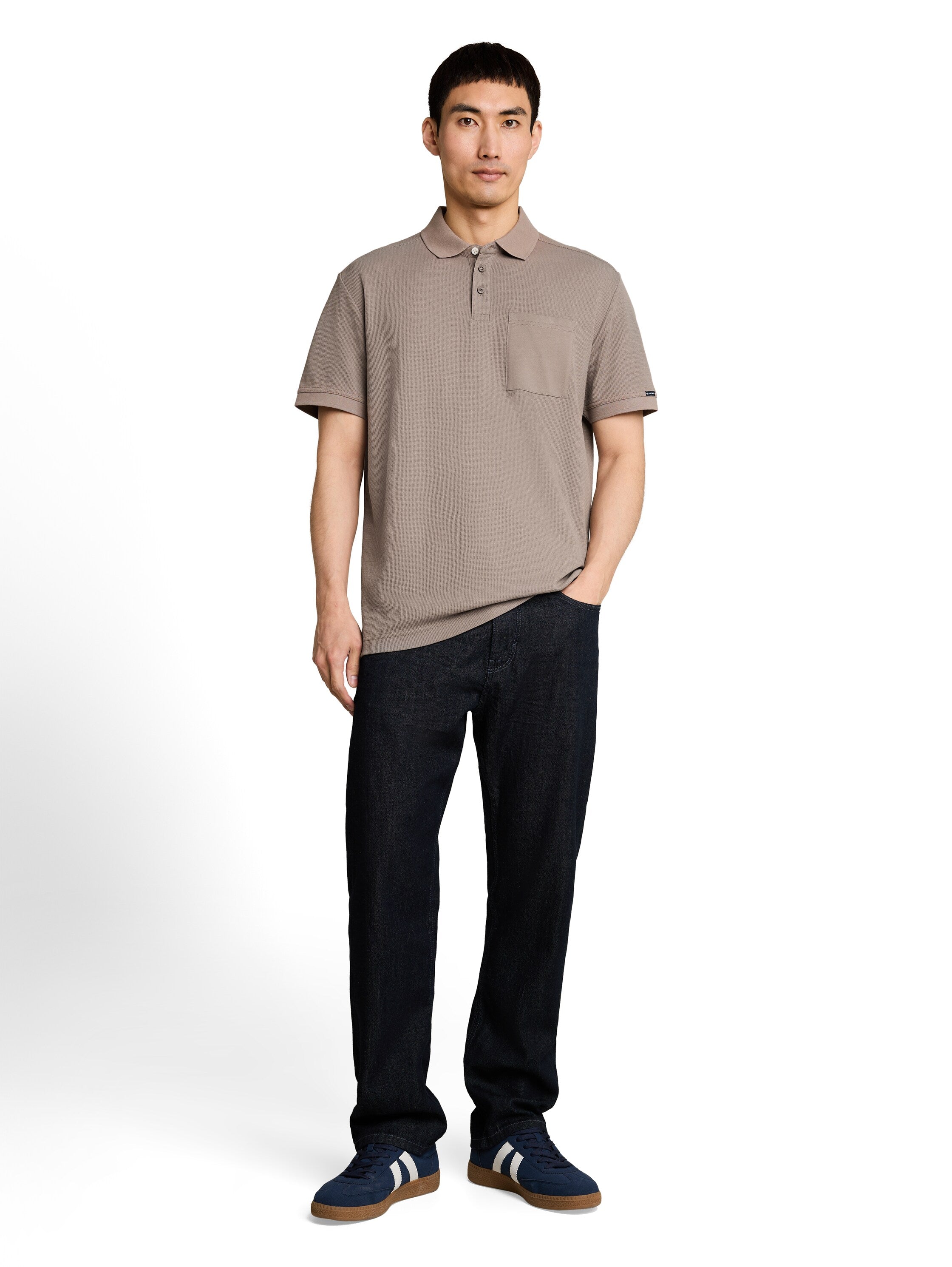 Tom Tailor Herren Polo-Shirts Driftwood Taupe