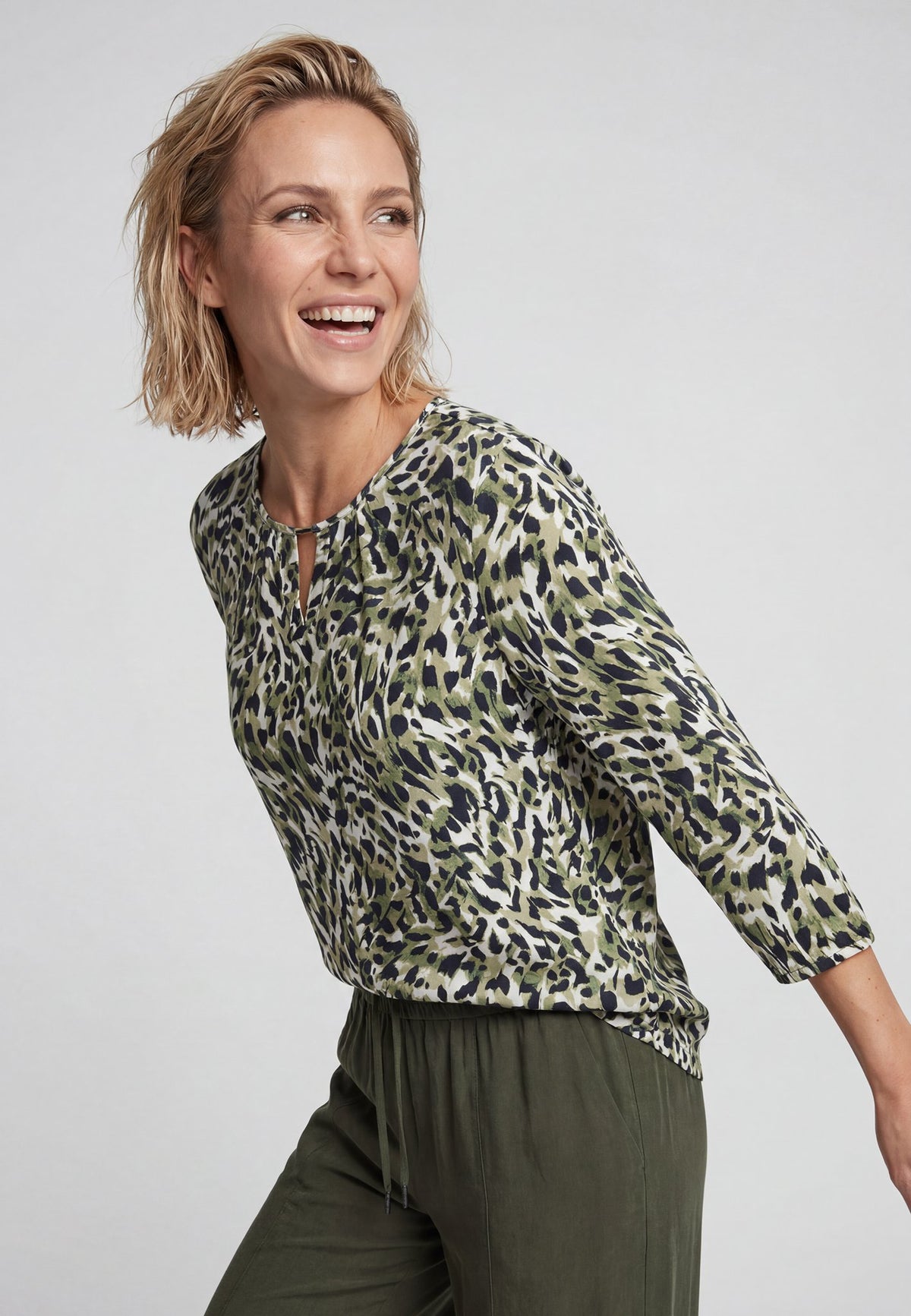 Olsen Damen T-Shirts  Moss Gree