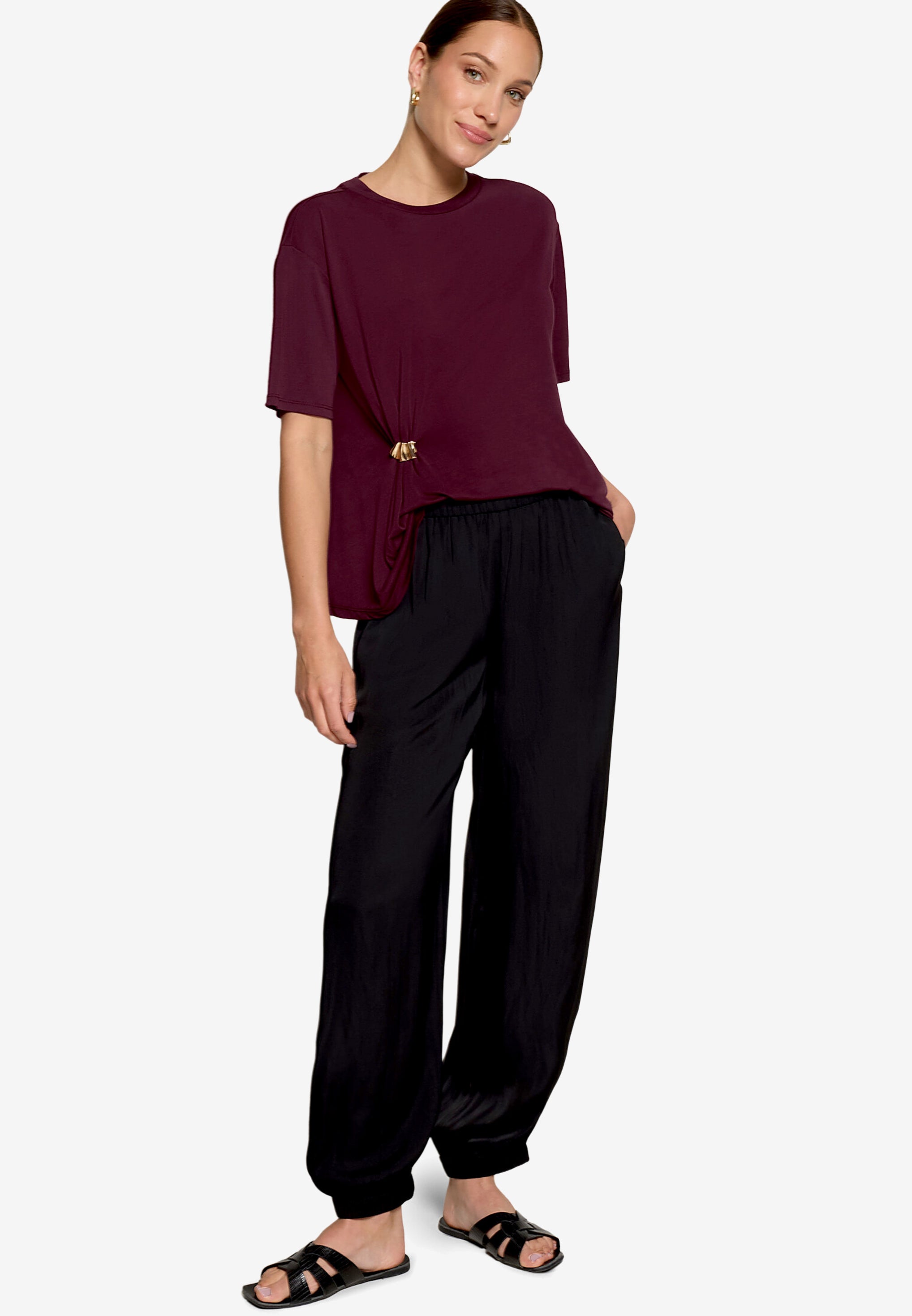 Zero Damen T-Shirts Dark Aubergine