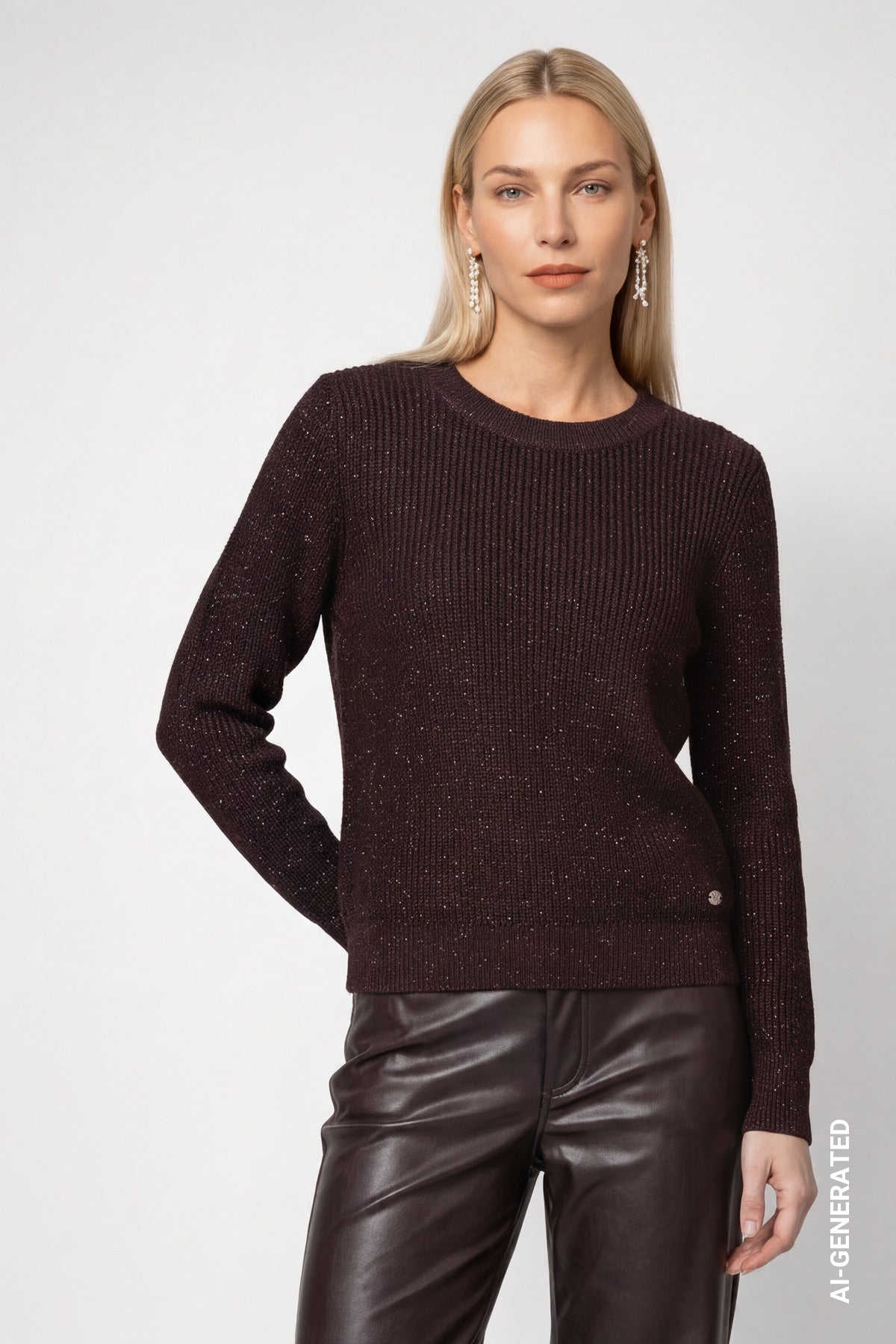 Monari Damen Pullover  Black Coffe