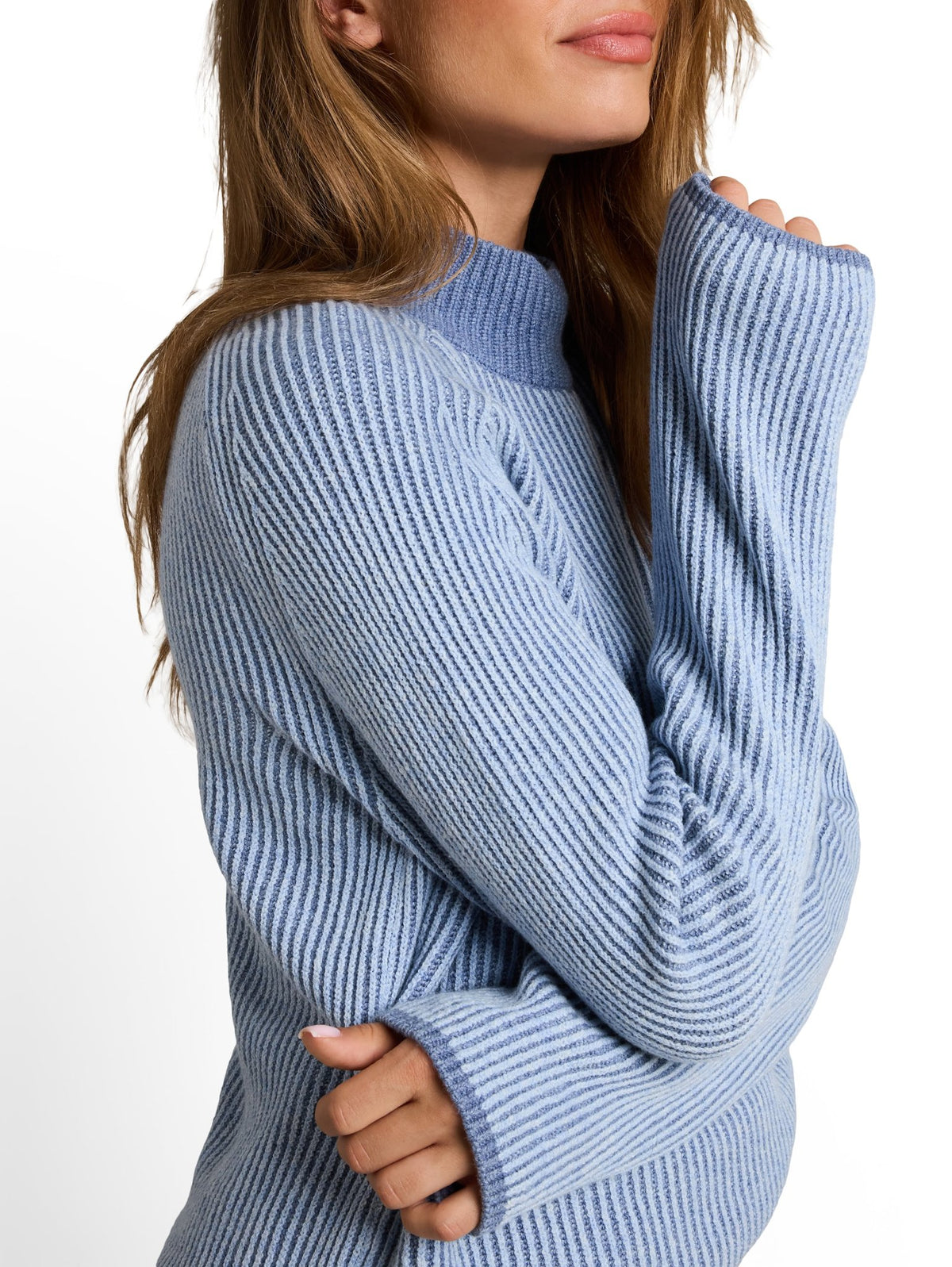 Tom Tailor Damen Sweatshirts Fern Blue Struc