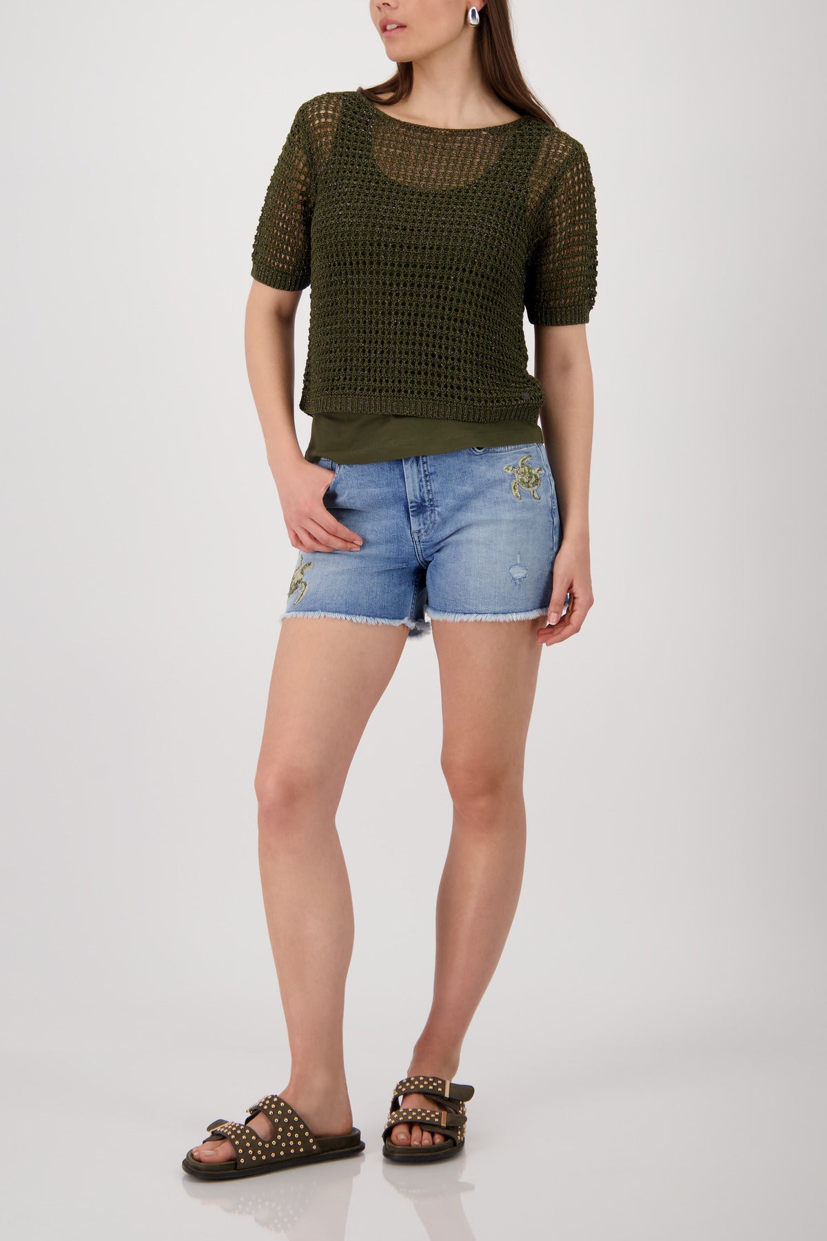 Monari Damen Pullover Olive